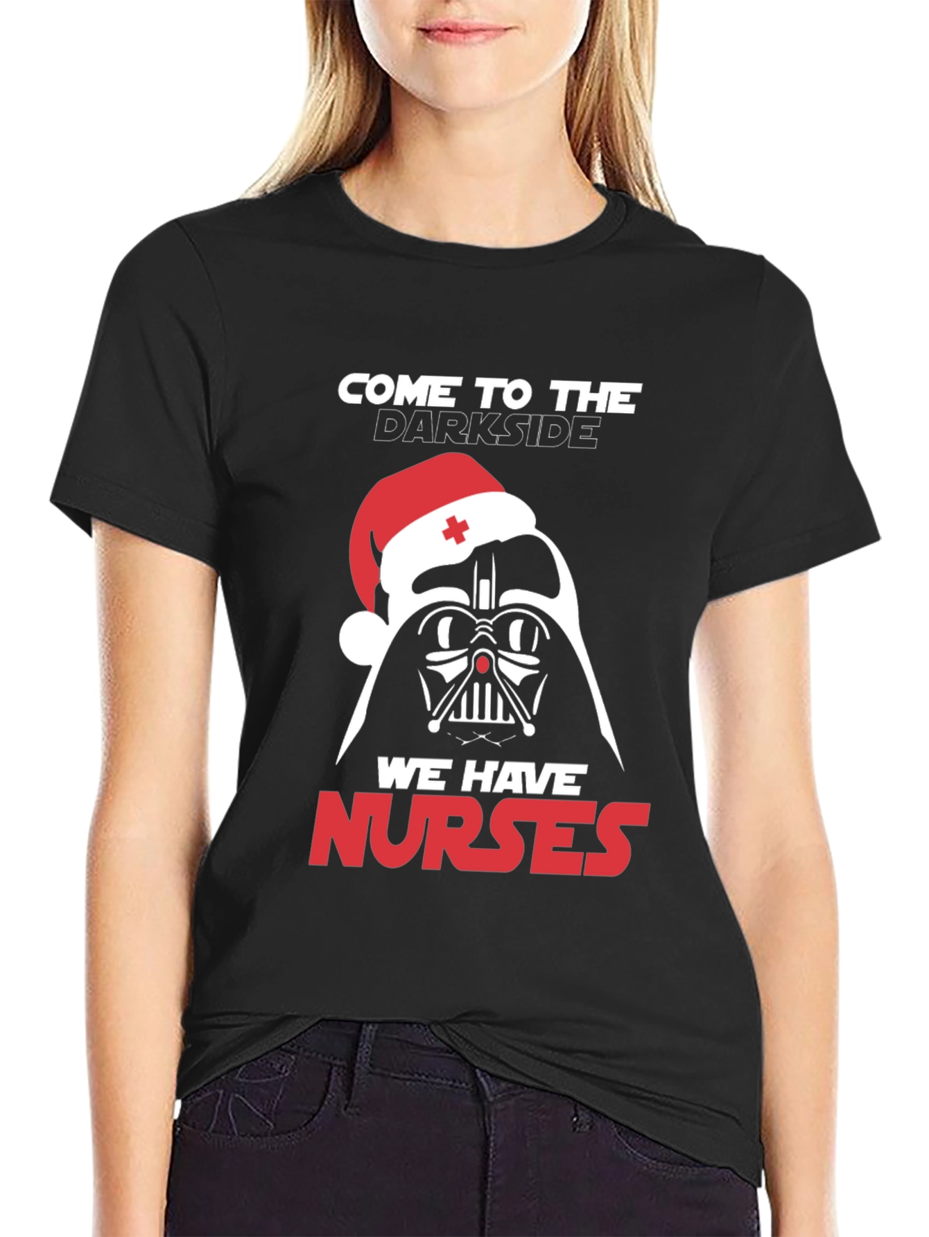 Darth Vader Nurse Christmas T-Shirt - Come to the Darkside!