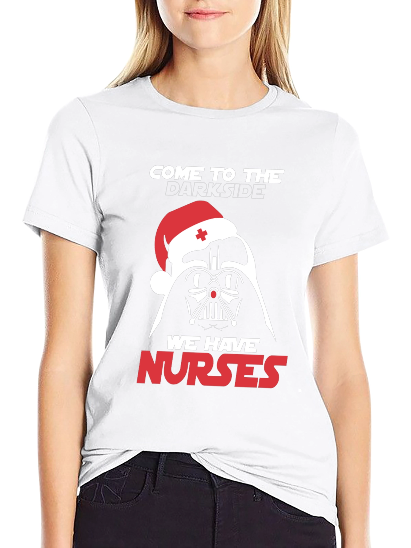 Darth Vader Nurse Christmas T-Shirt - Come to the Darkside!