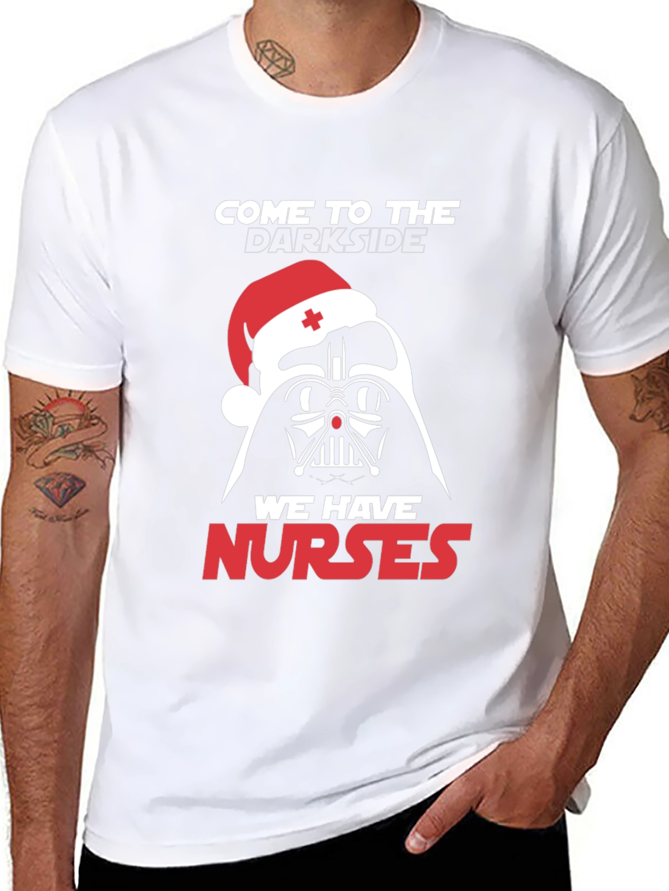 Darth Vader Nurse Christmas T-Shirt - Come to the Darkside!