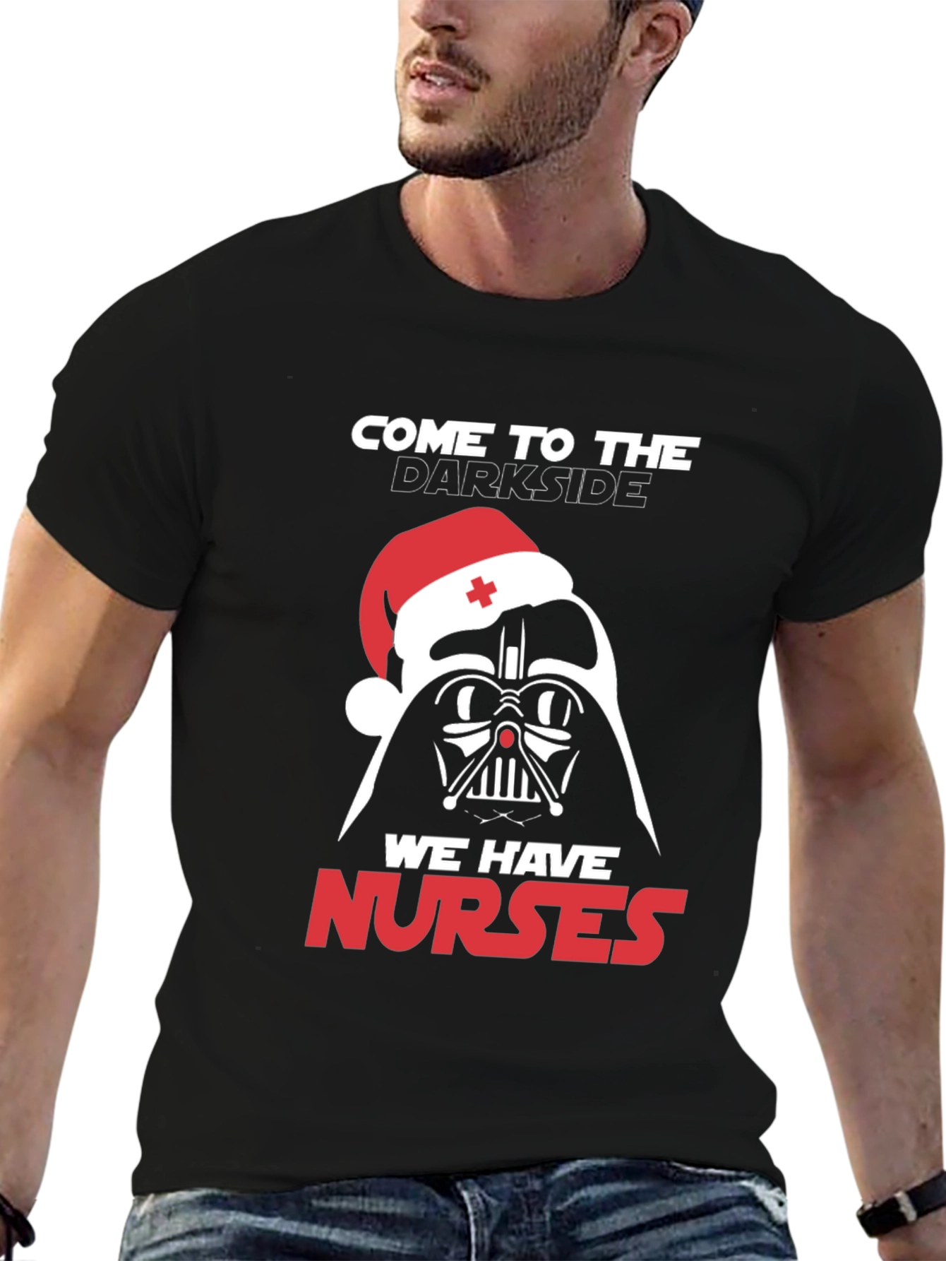 Darth Vader Nurse Christmas T-Shirt - Come to the Darkside!