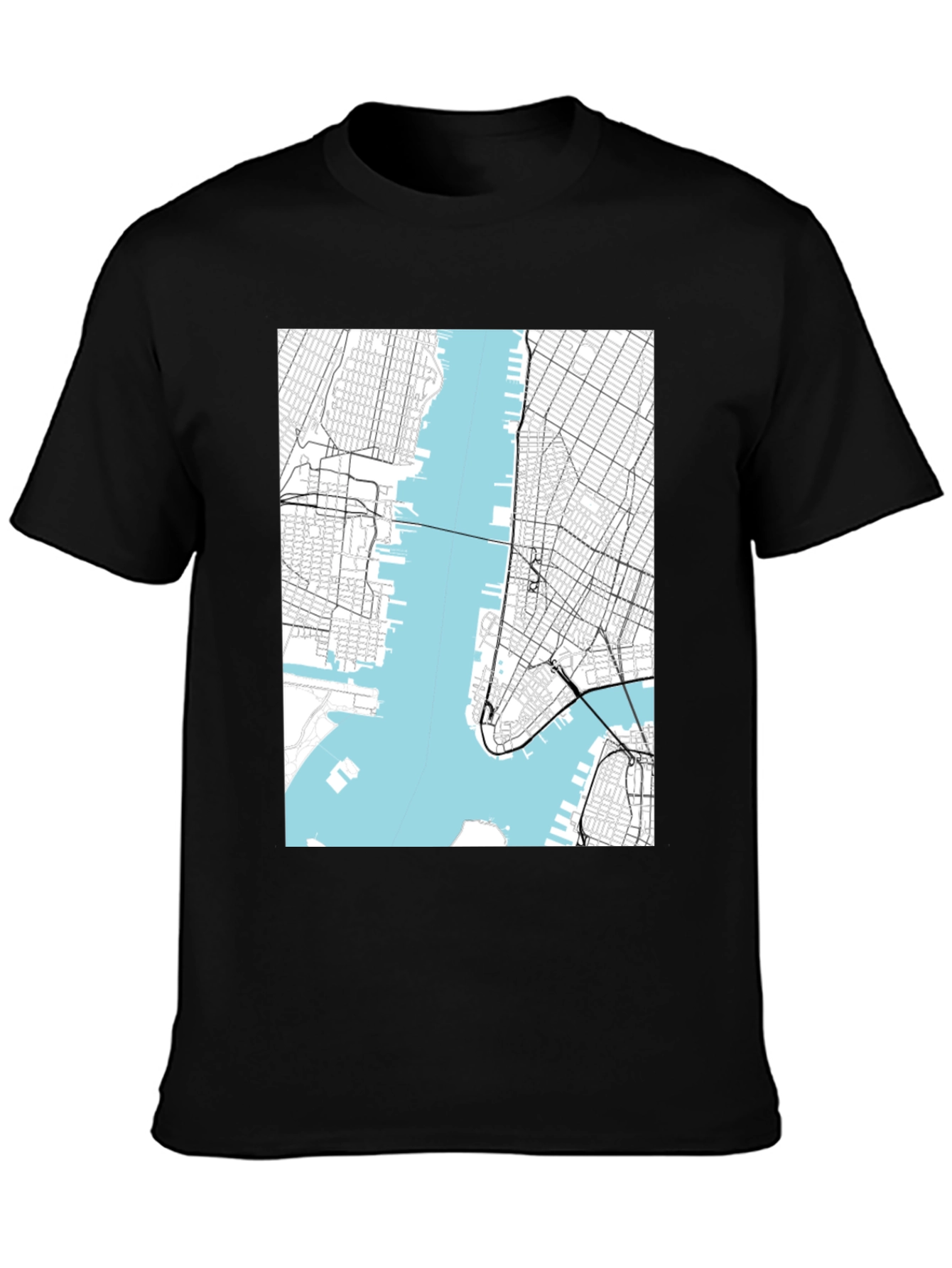 NYC Map Graphic T-Shirt