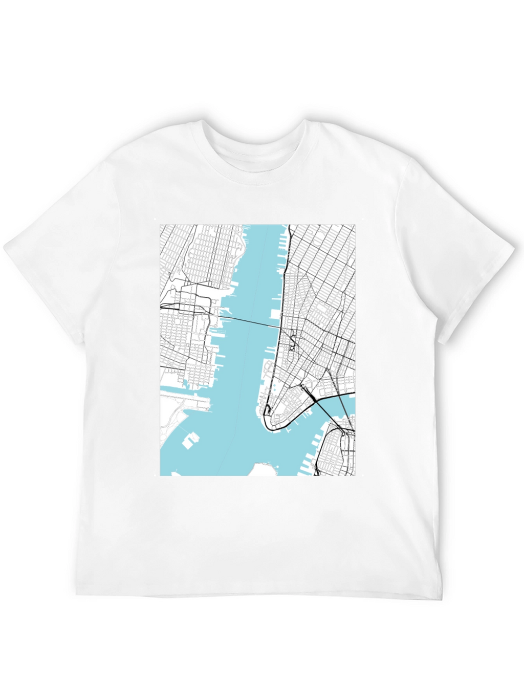 NYC Map Graphic T-Shirt