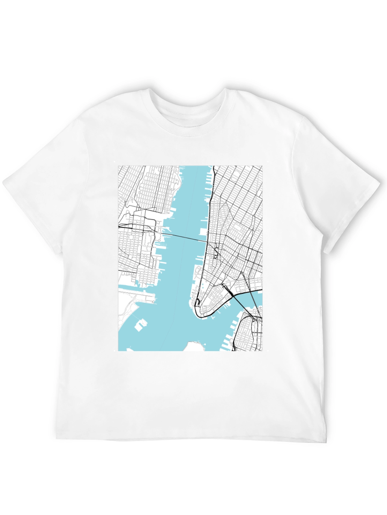NYC Map Graphic T-Shirt