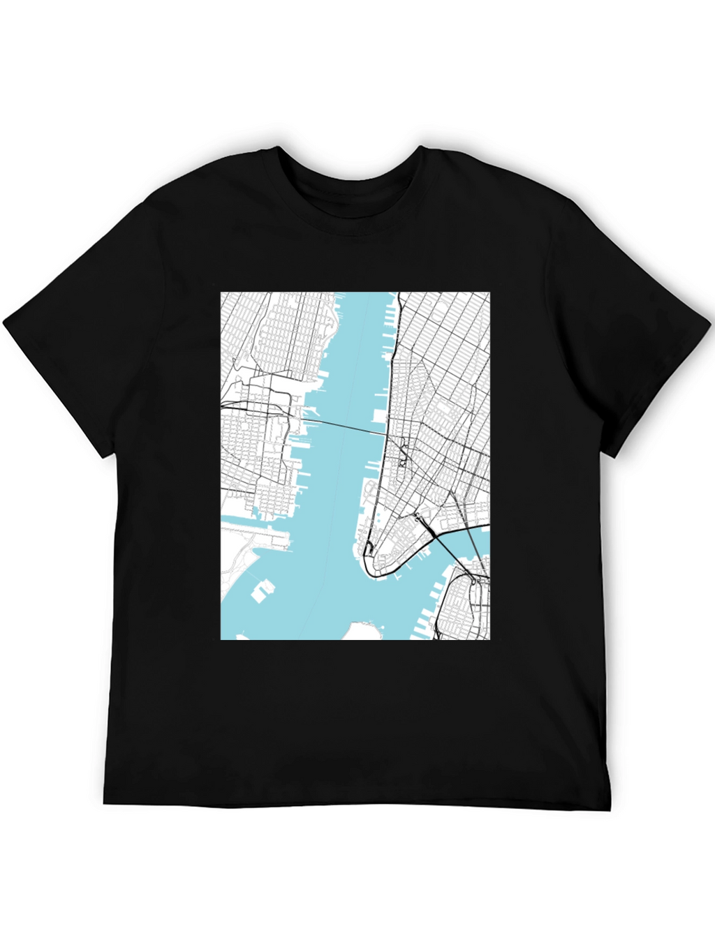 NYC Map Graphic T-Shirt