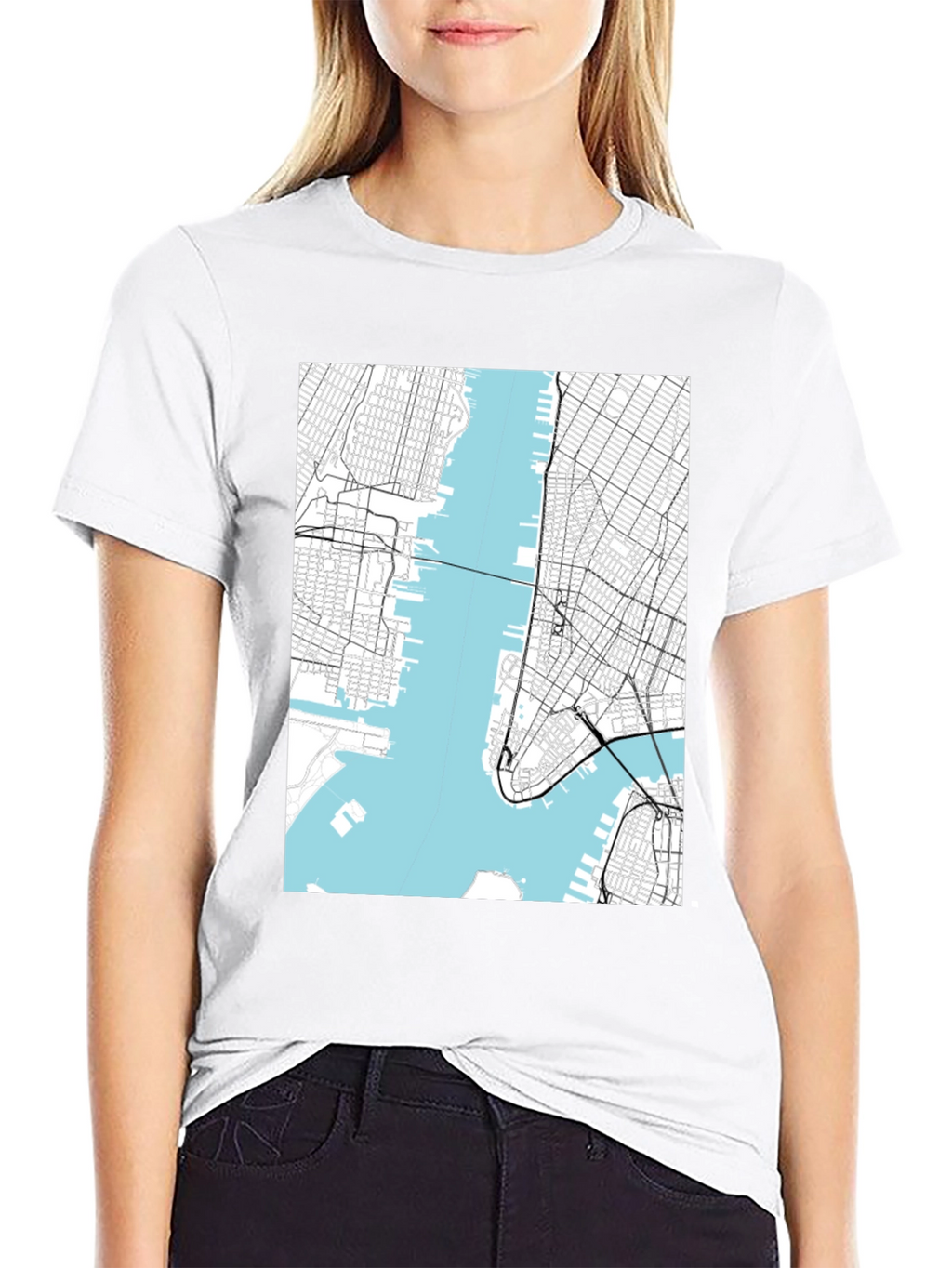 NYC Map Graphic T-Shirt