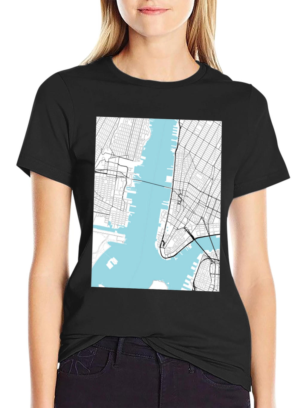 NYC Map Graphic T-Shirt
