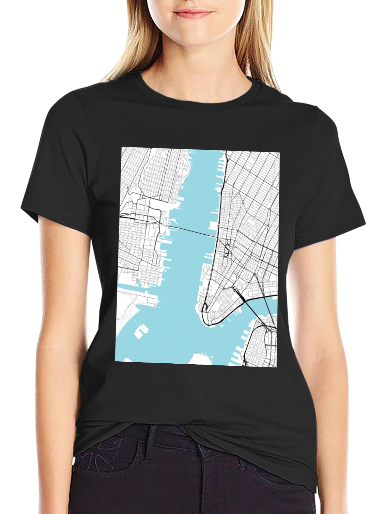 NYC Map Graphic T-Shirt