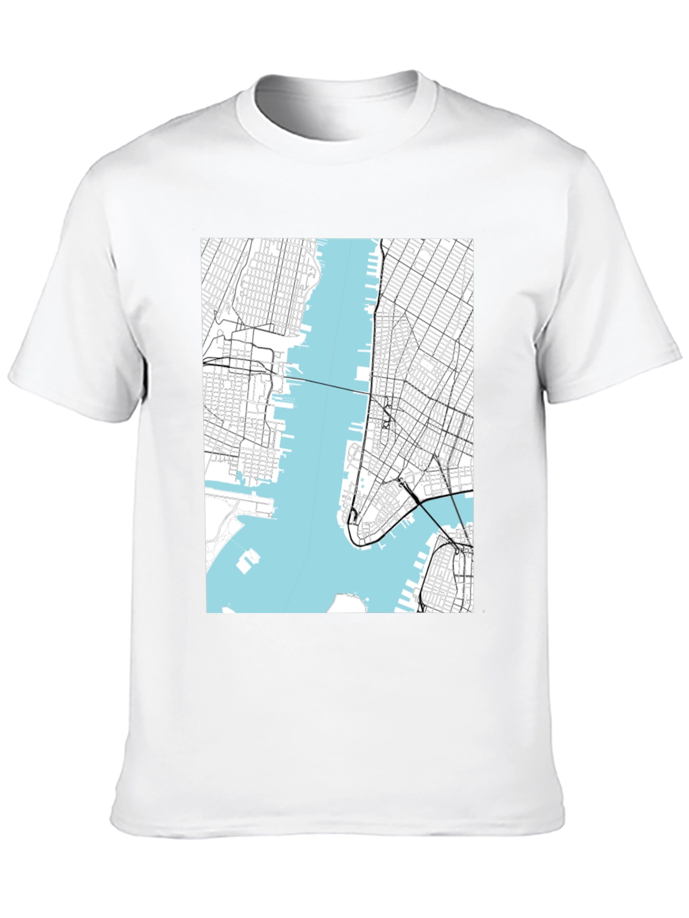 NYC Map Graphic T-Shirt