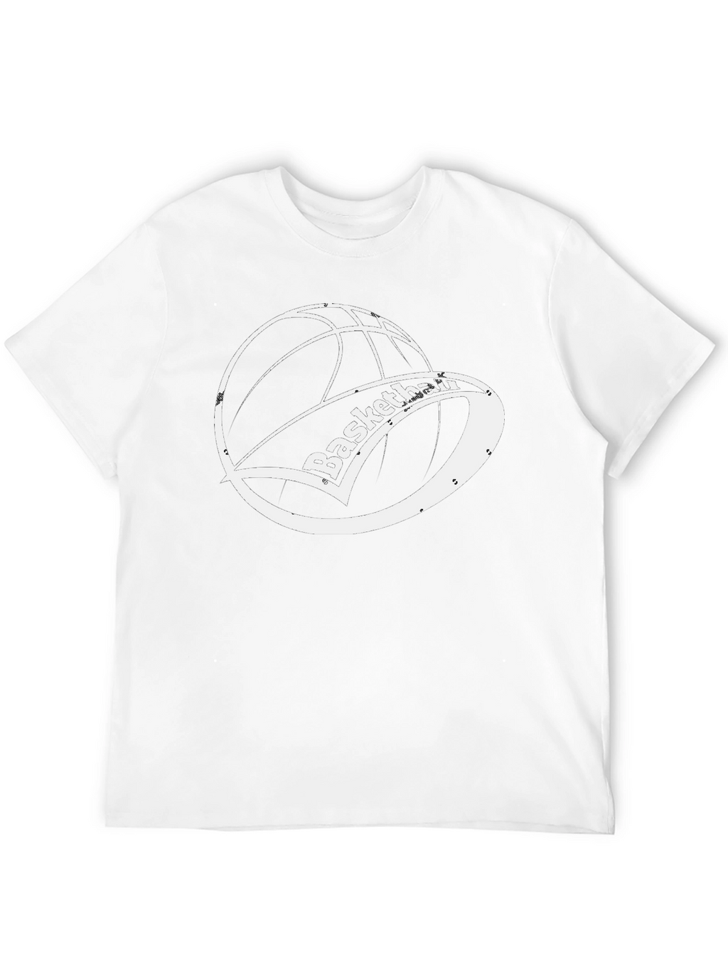 Basketball Graphic Tee - Black Cotton Shirt