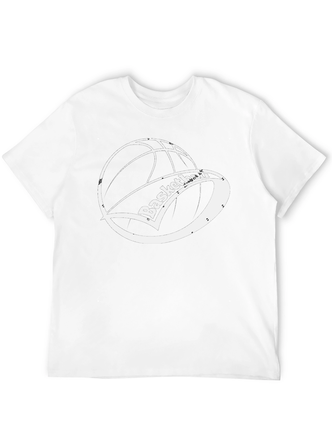 Basketball Graphic Tee - Black Cotton Shirt