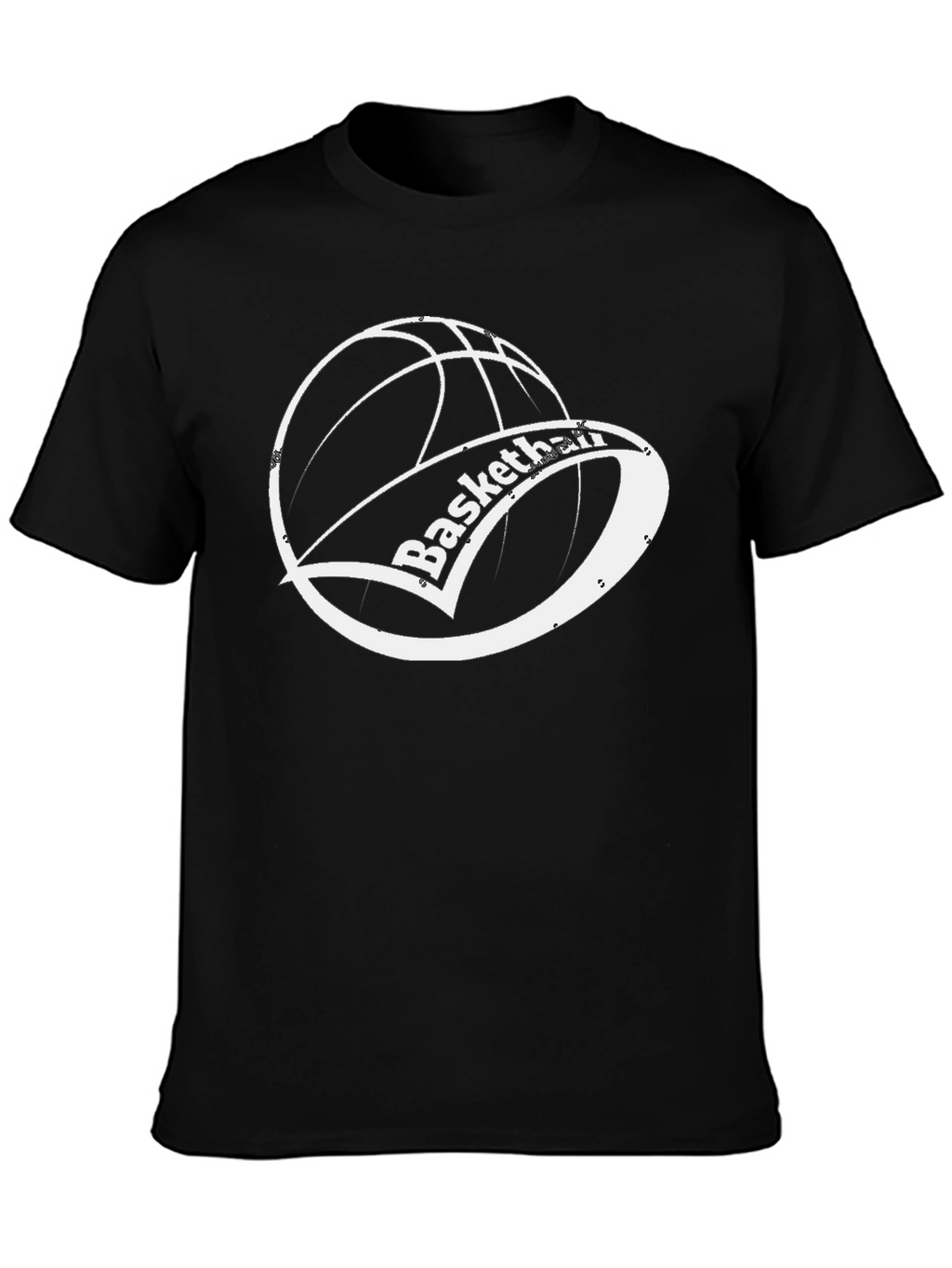 Basketball Graphic Tee - Black Cotton Shirt