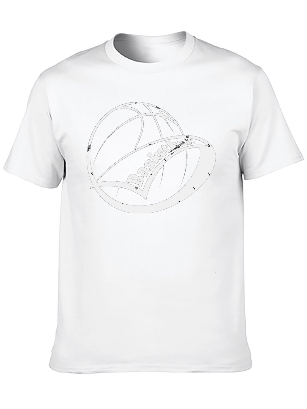 Basketball Graphic Tee - Black Cotton Shirt