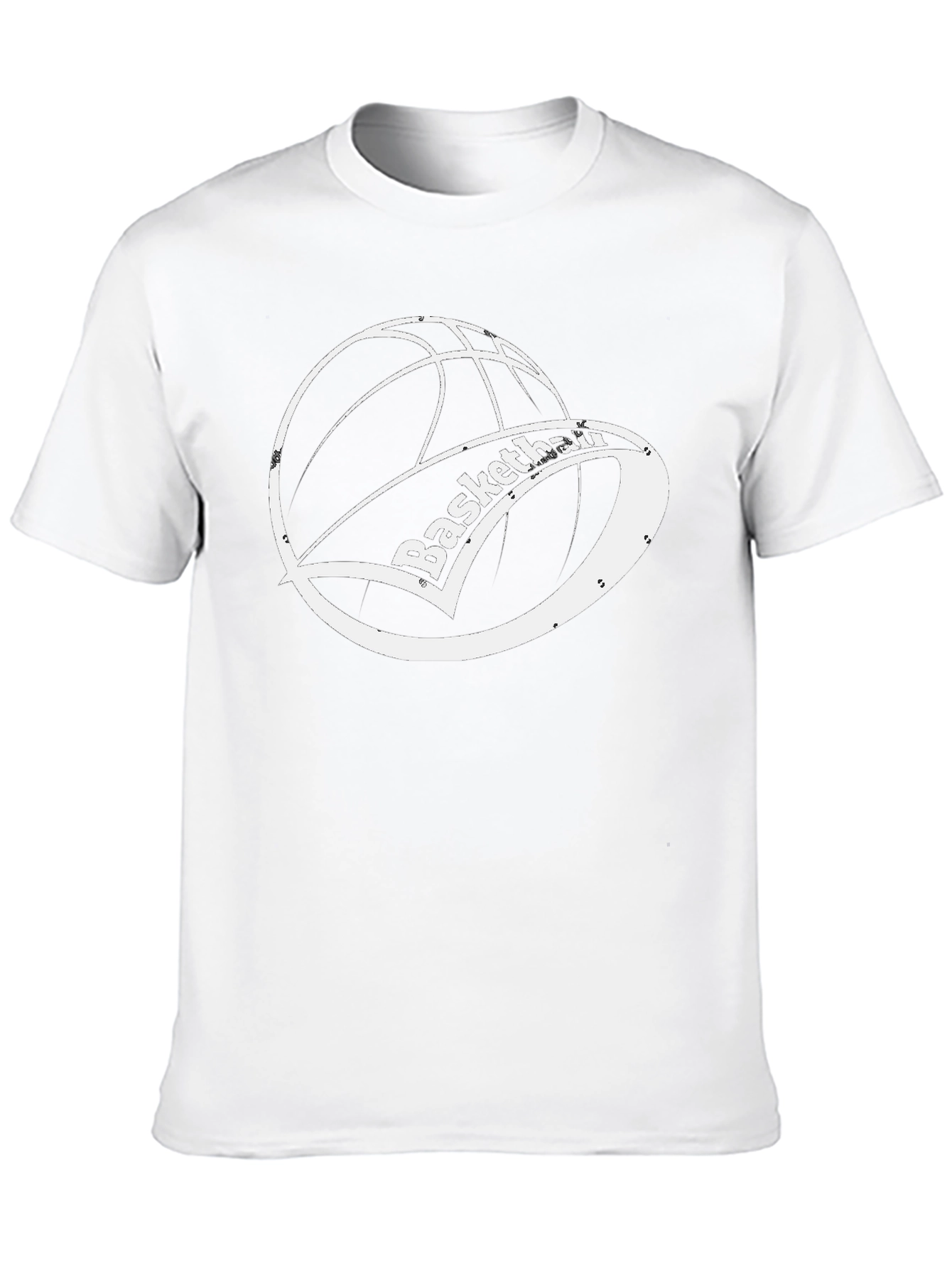 Basketball Graphic Tee - Black Cotton Shirt