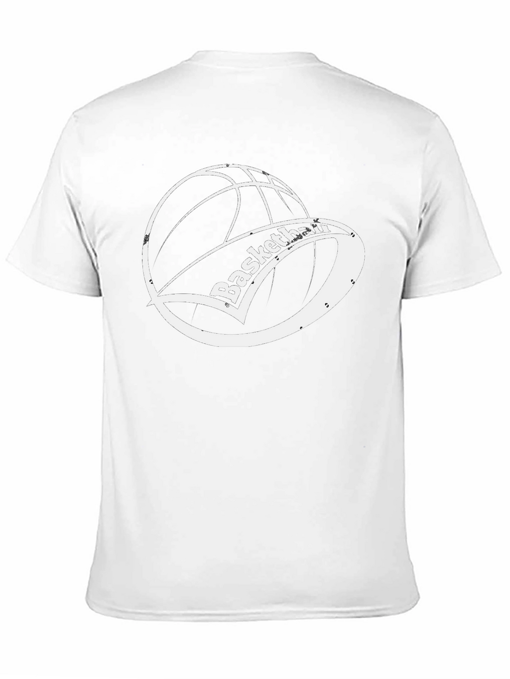 Basketball Graphic Tee - Black Cotton Shirt