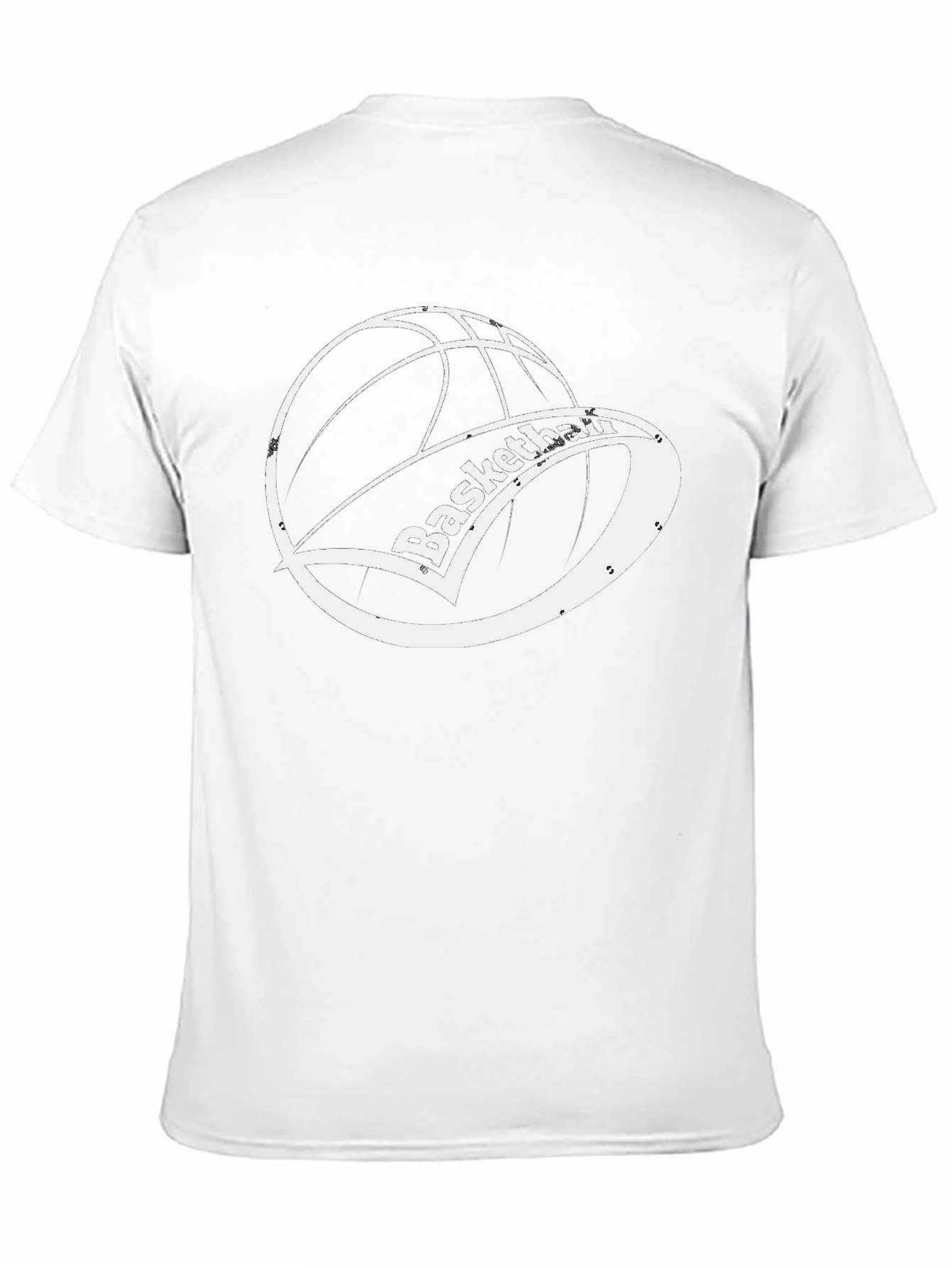 Basketball Graphic Tee - Black Cotton Shirt
