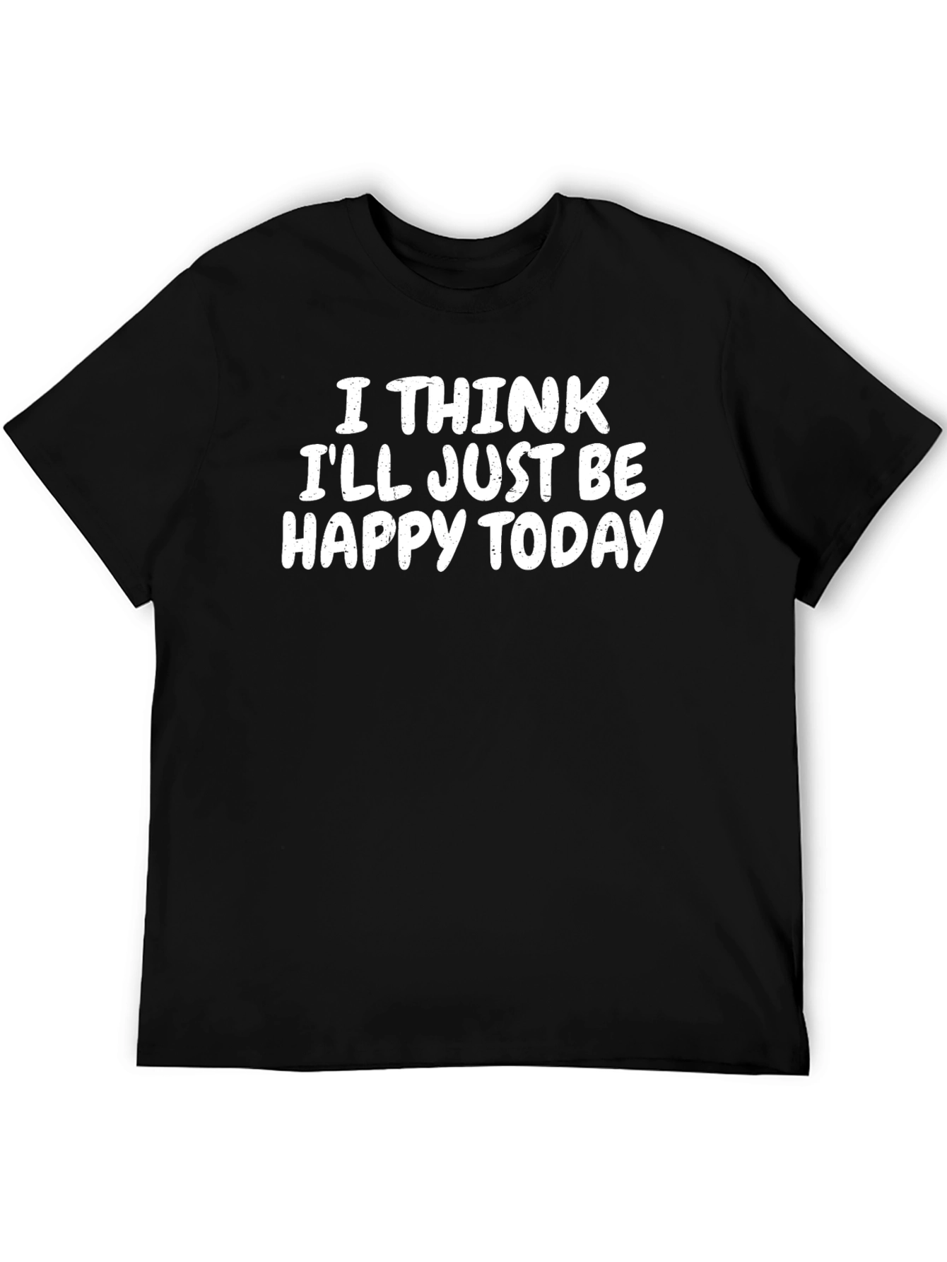 Happy Today Graphic Tee - Black