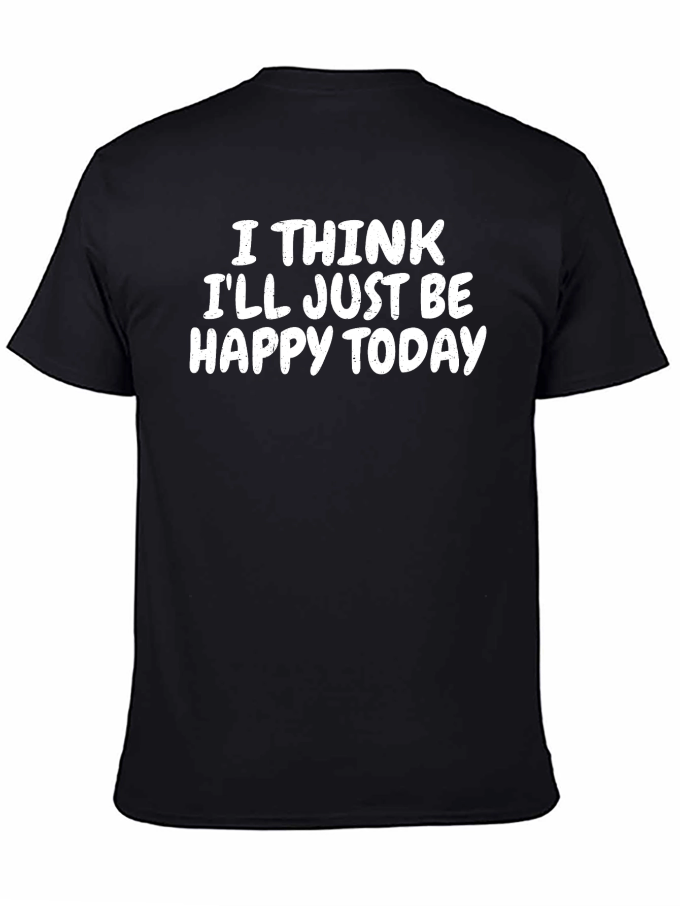 Happy Today Graphic Tee - Black