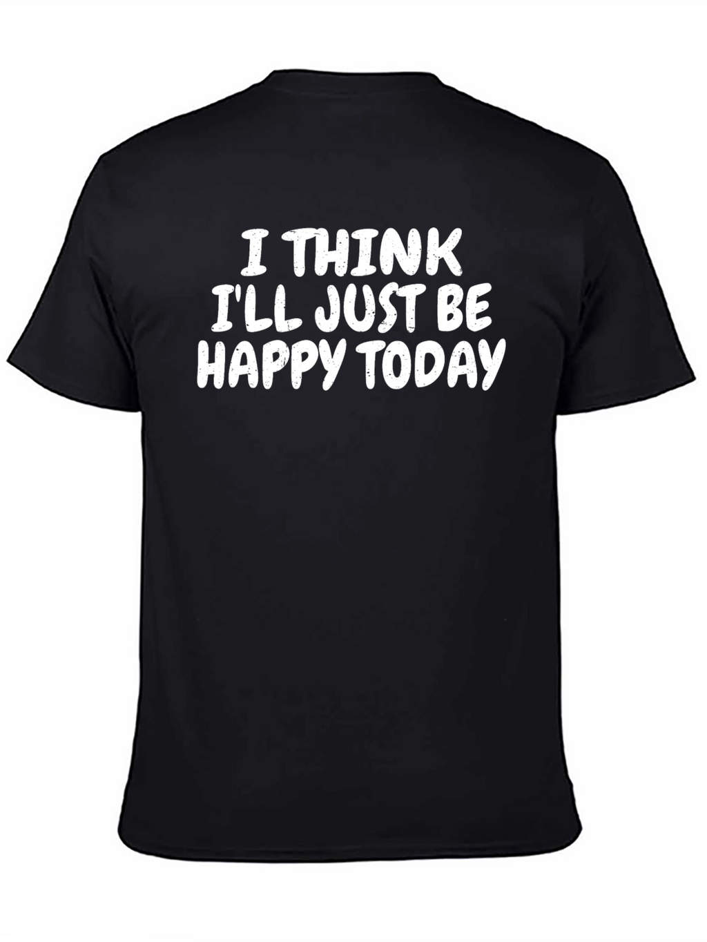 Happy Today Graphic Tee - Black