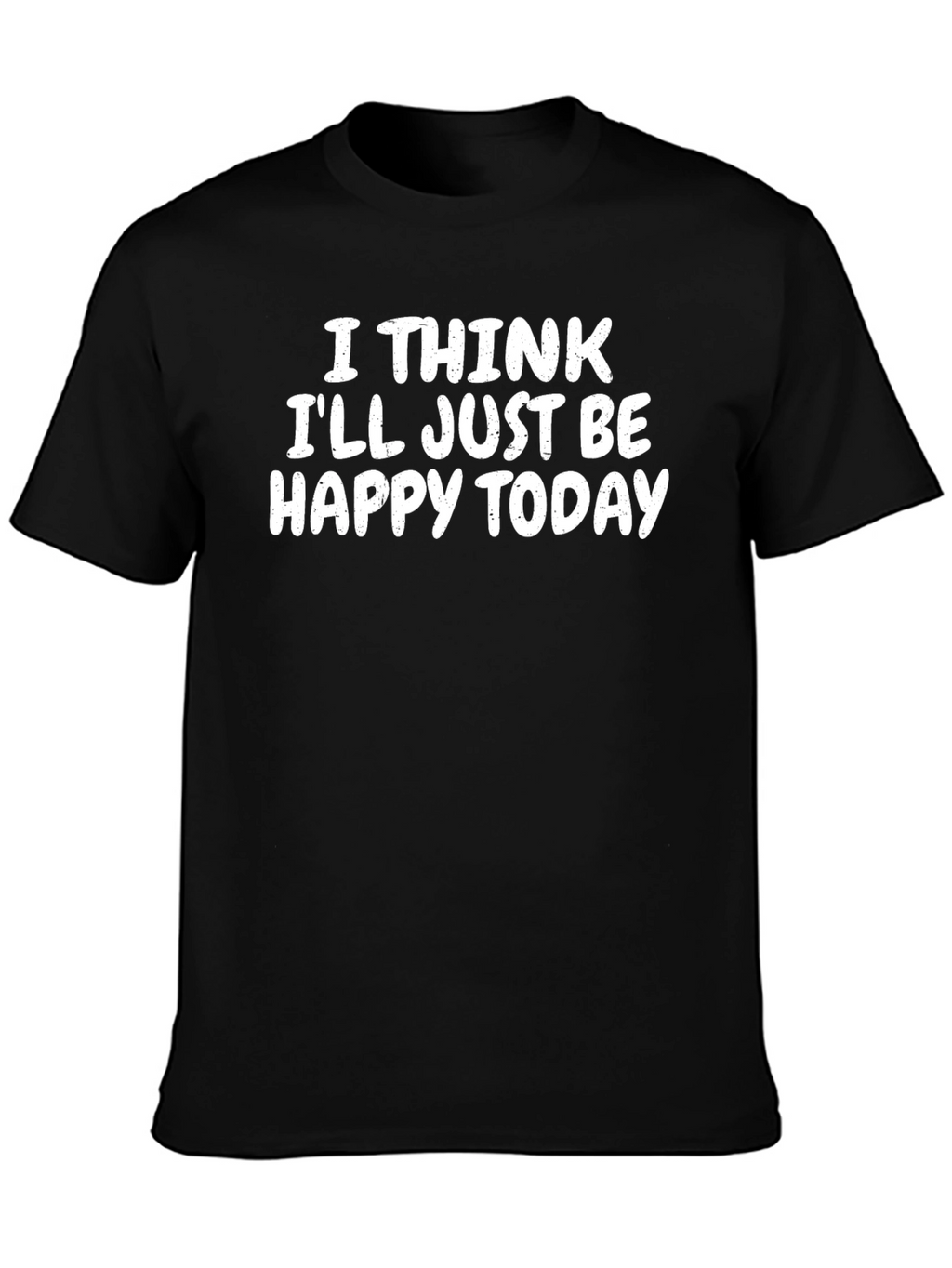 Happy Today Graphic Tee - Black