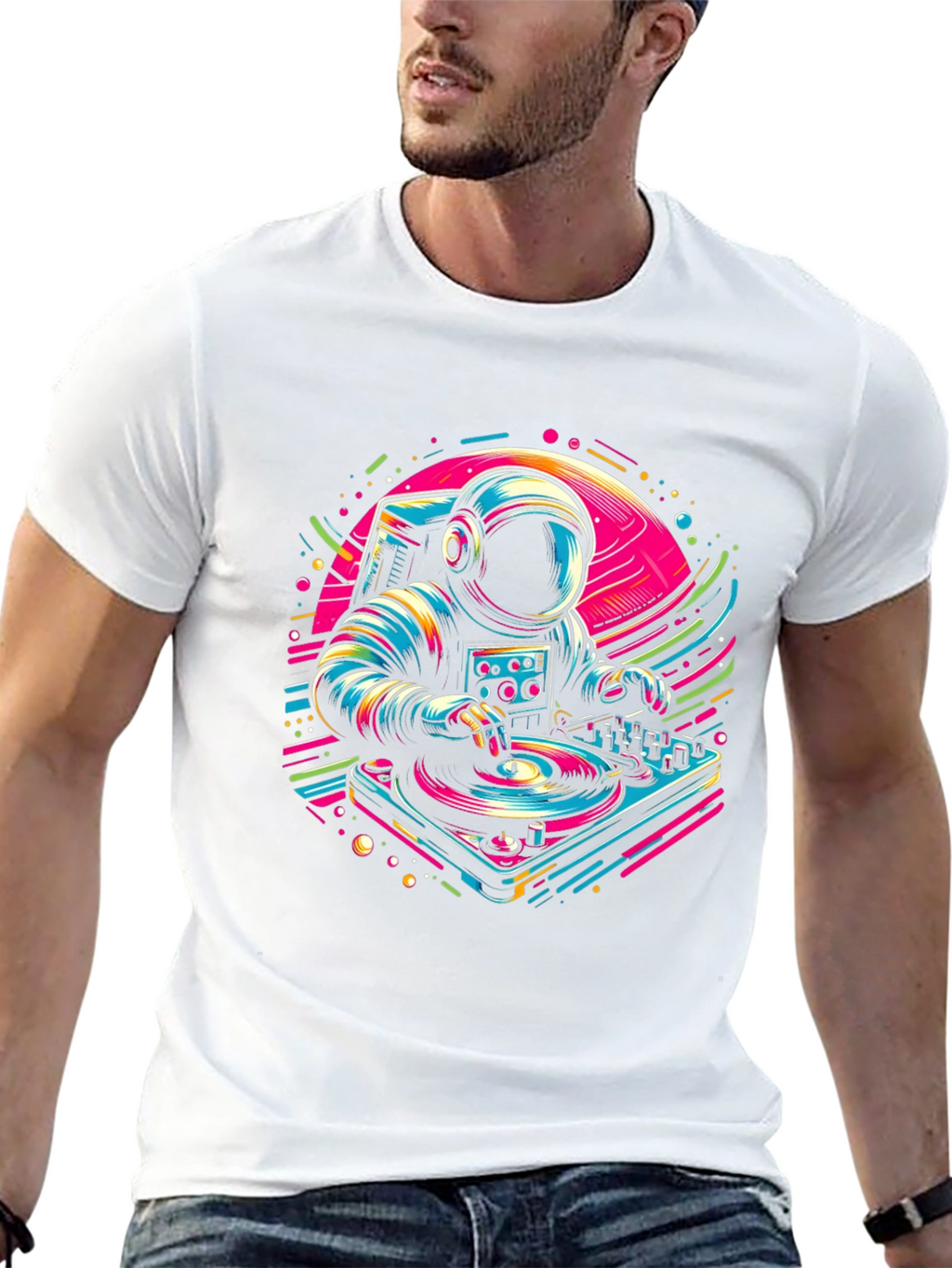 DJ Astronaut Graphic Tee - Space Beats
