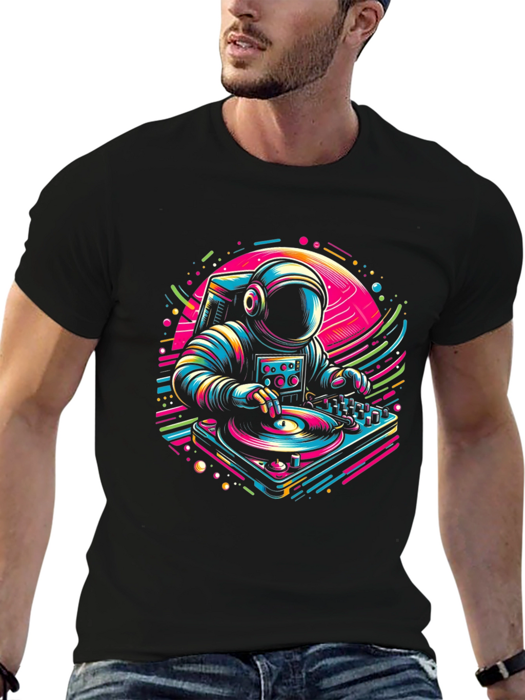 DJ Astronaut Graphic Tee - Space Beats