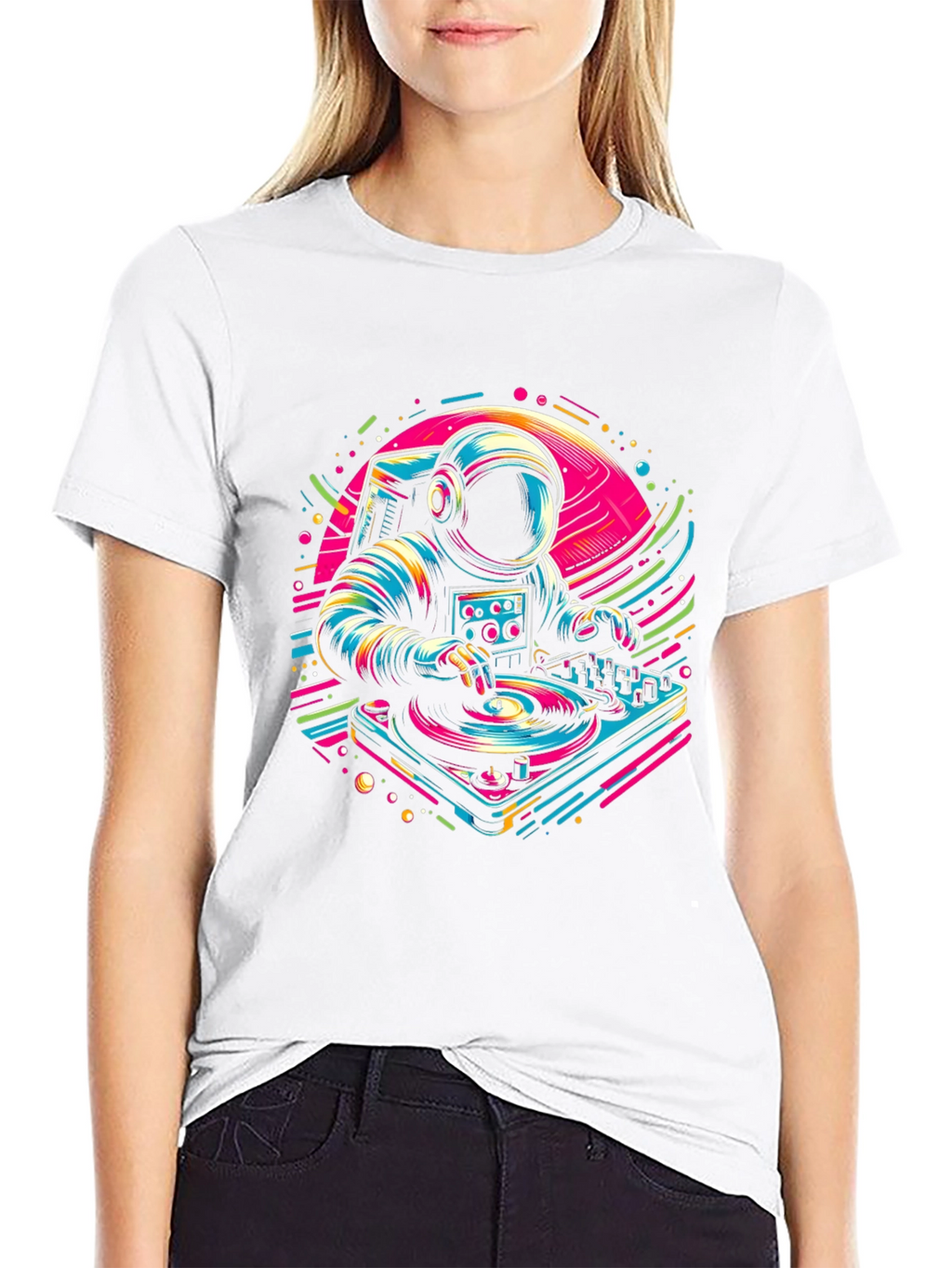 DJ Astronaut Graphic Tee - Space Beats
