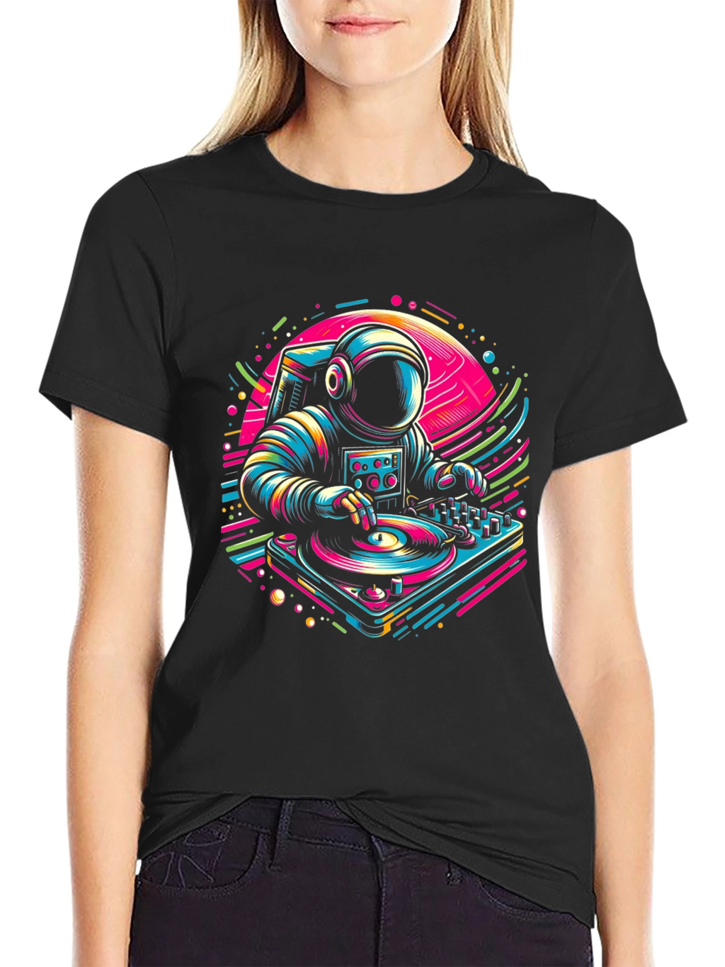 DJ Astronaut Graphic Tee - Space Beats