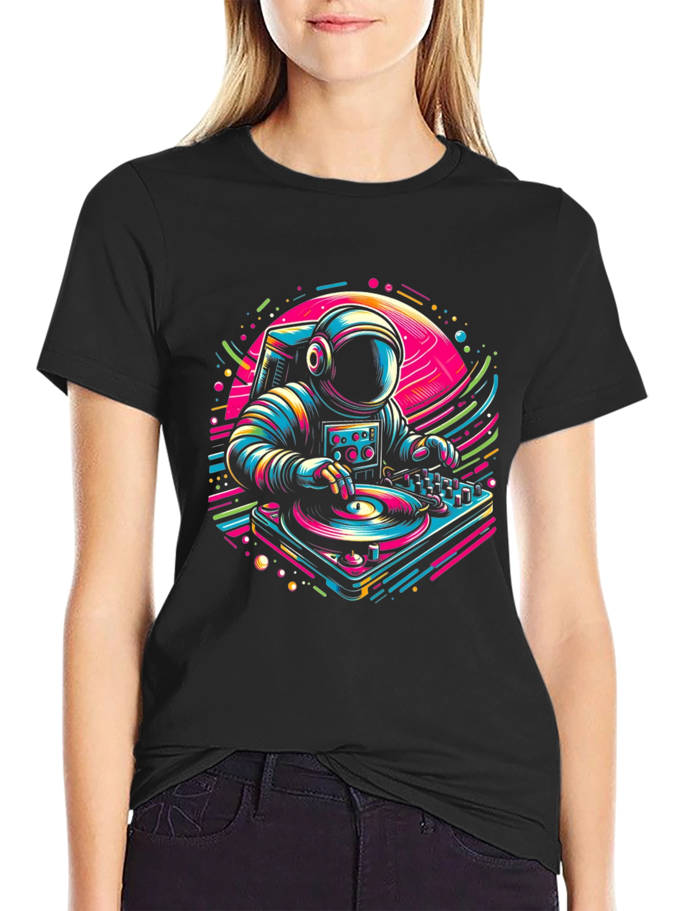 DJ Astronaut Graphic Tee - Space Beats