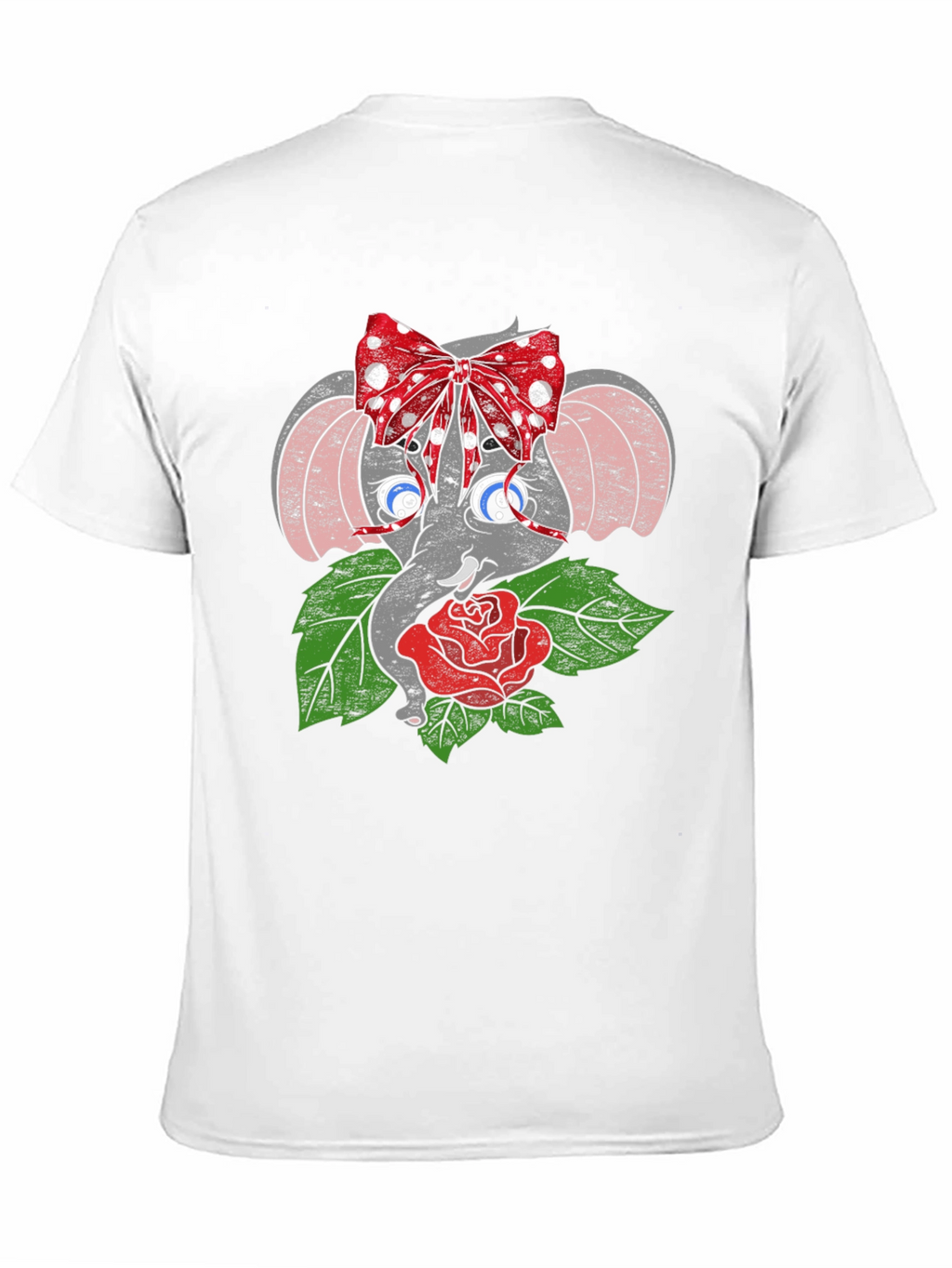 Elephant with Bow & Rose Graphic Tee