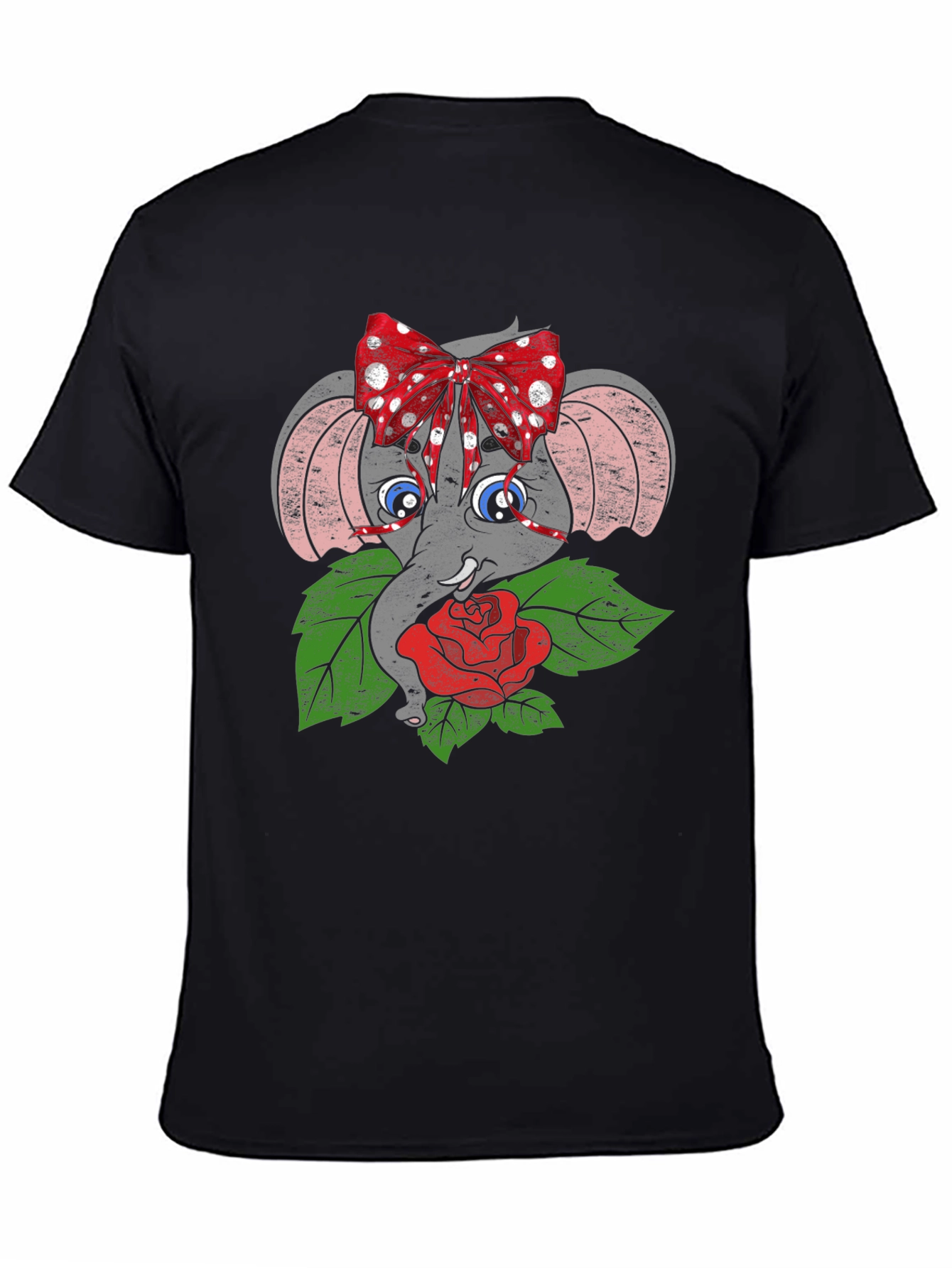 Elephant with Bow & Rose Graphic Tee