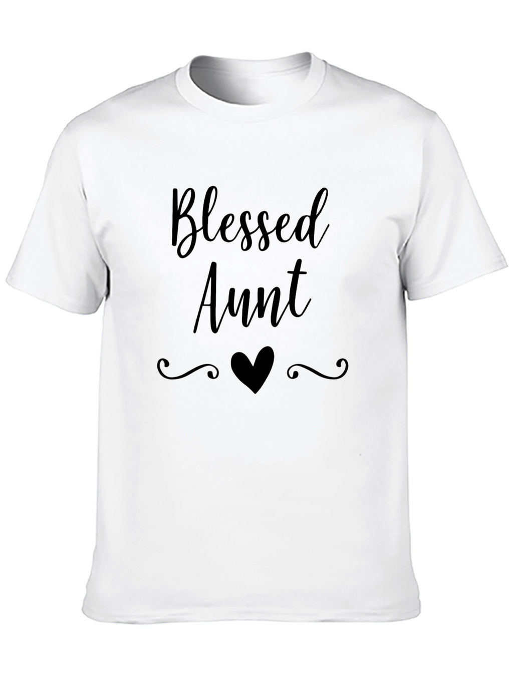 Blessed Aunt T-Shirt - Black Crew Neck