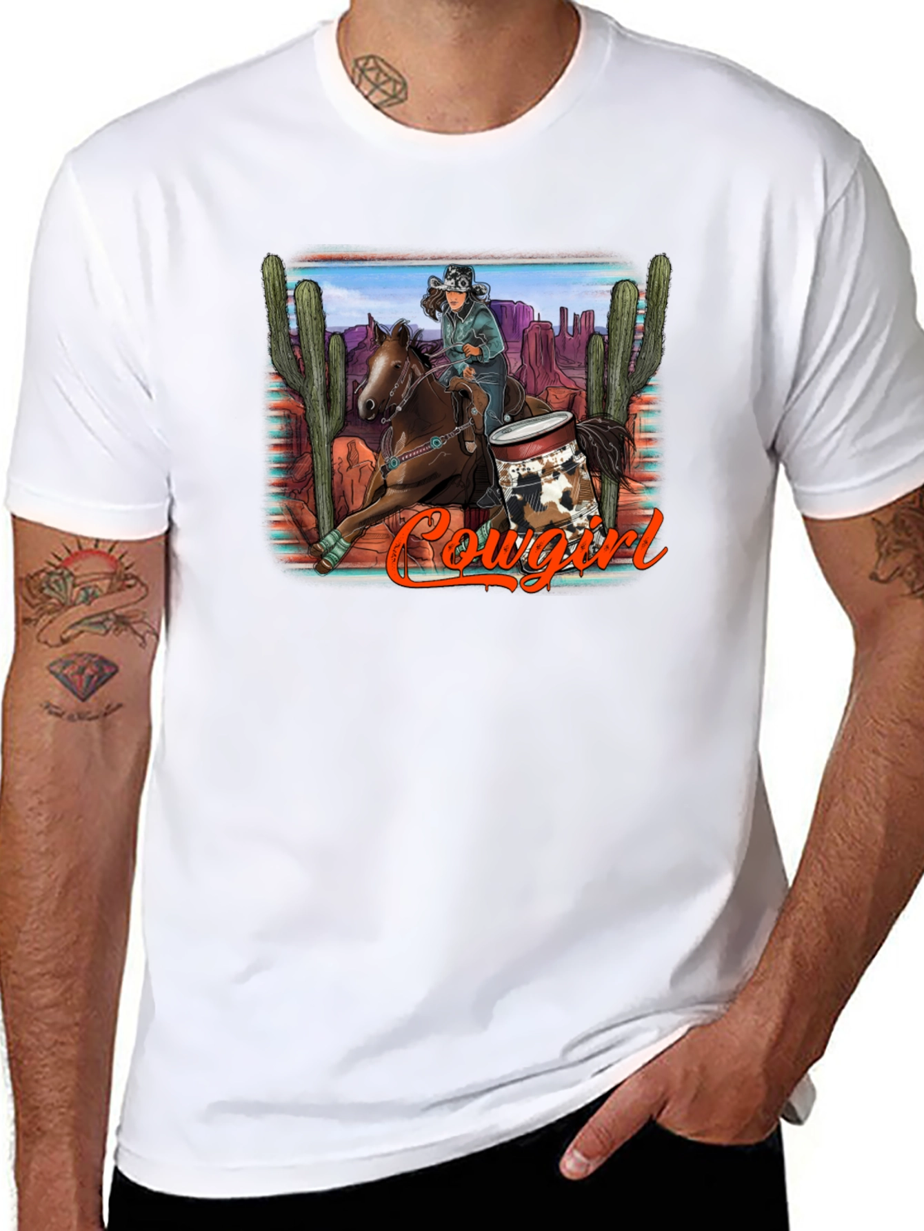 Cowgirl Desert Graphic Tee - Unisex Casual Shirt