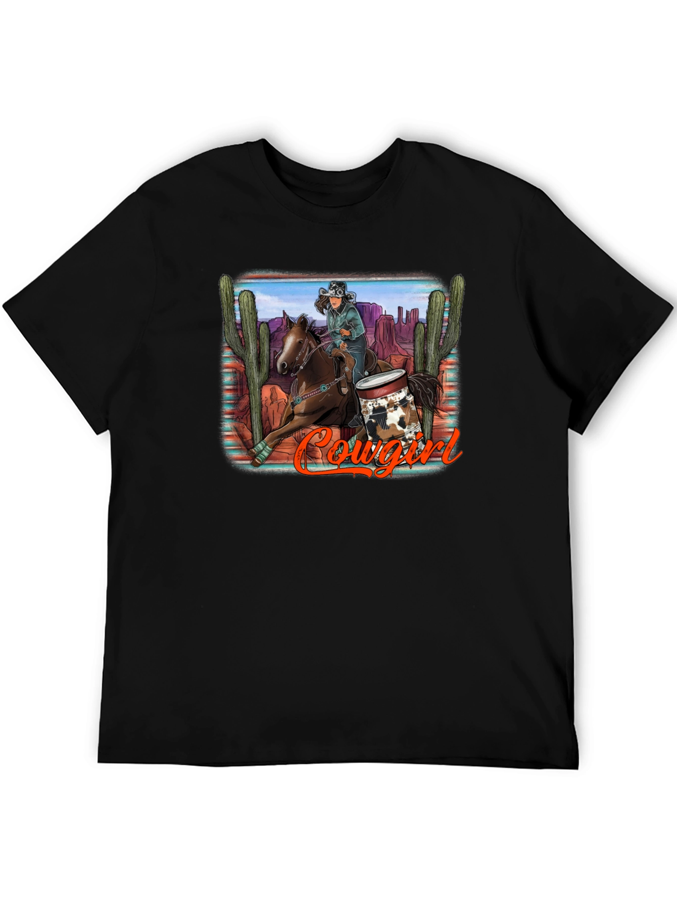 Cowgirl Desert Graphic Tee - Unisex Casual Shirt
