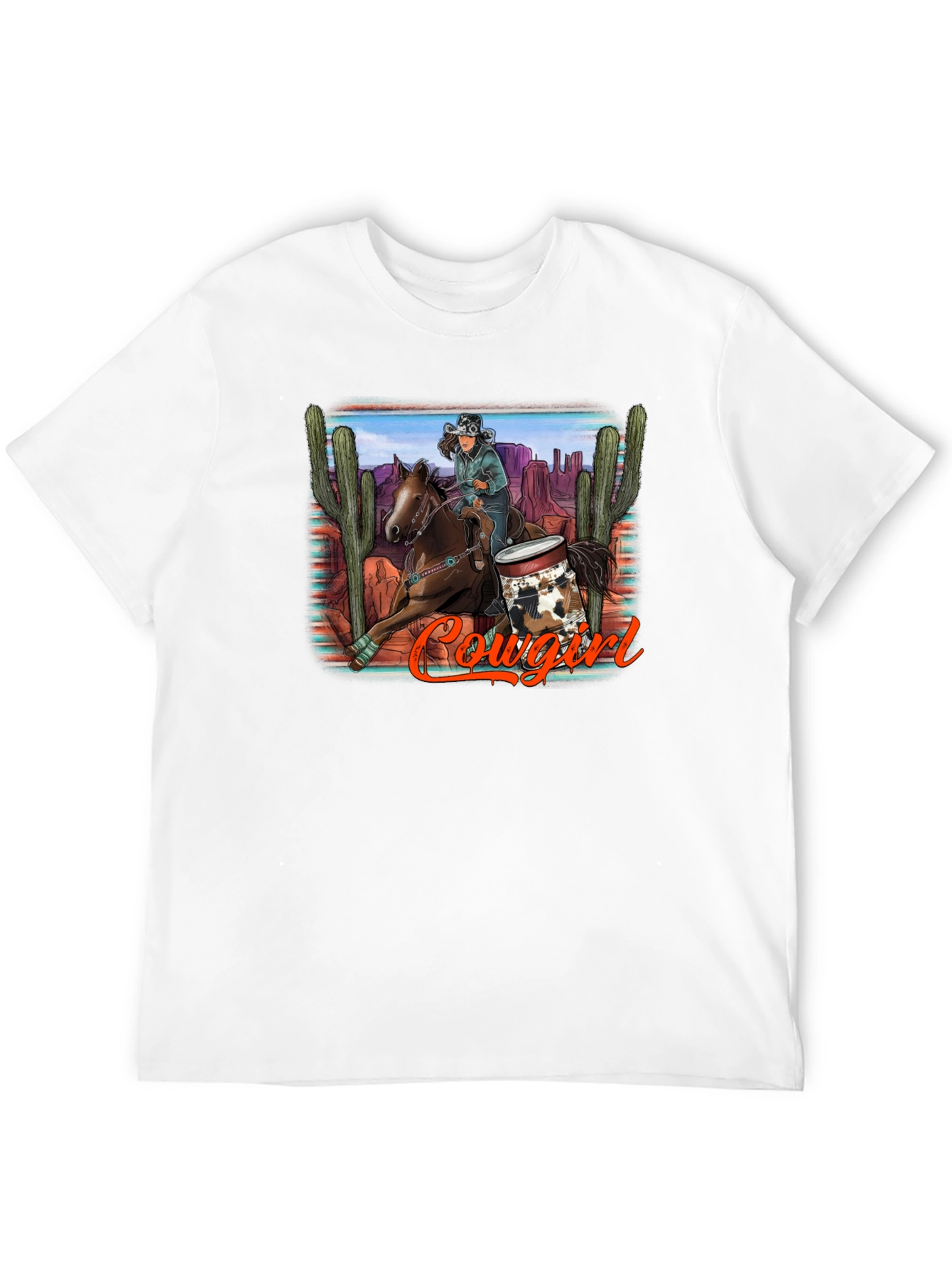 Cowgirl Desert Graphic Tee - Unisex Casual Shirt