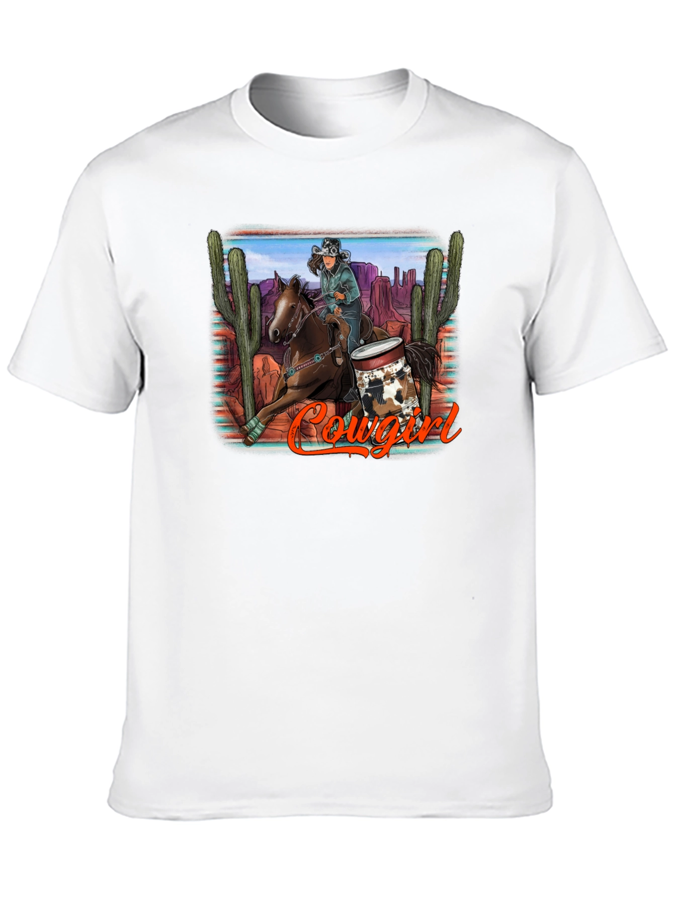 Cowgirl Desert Graphic Tee - Unisex Casual Shirt