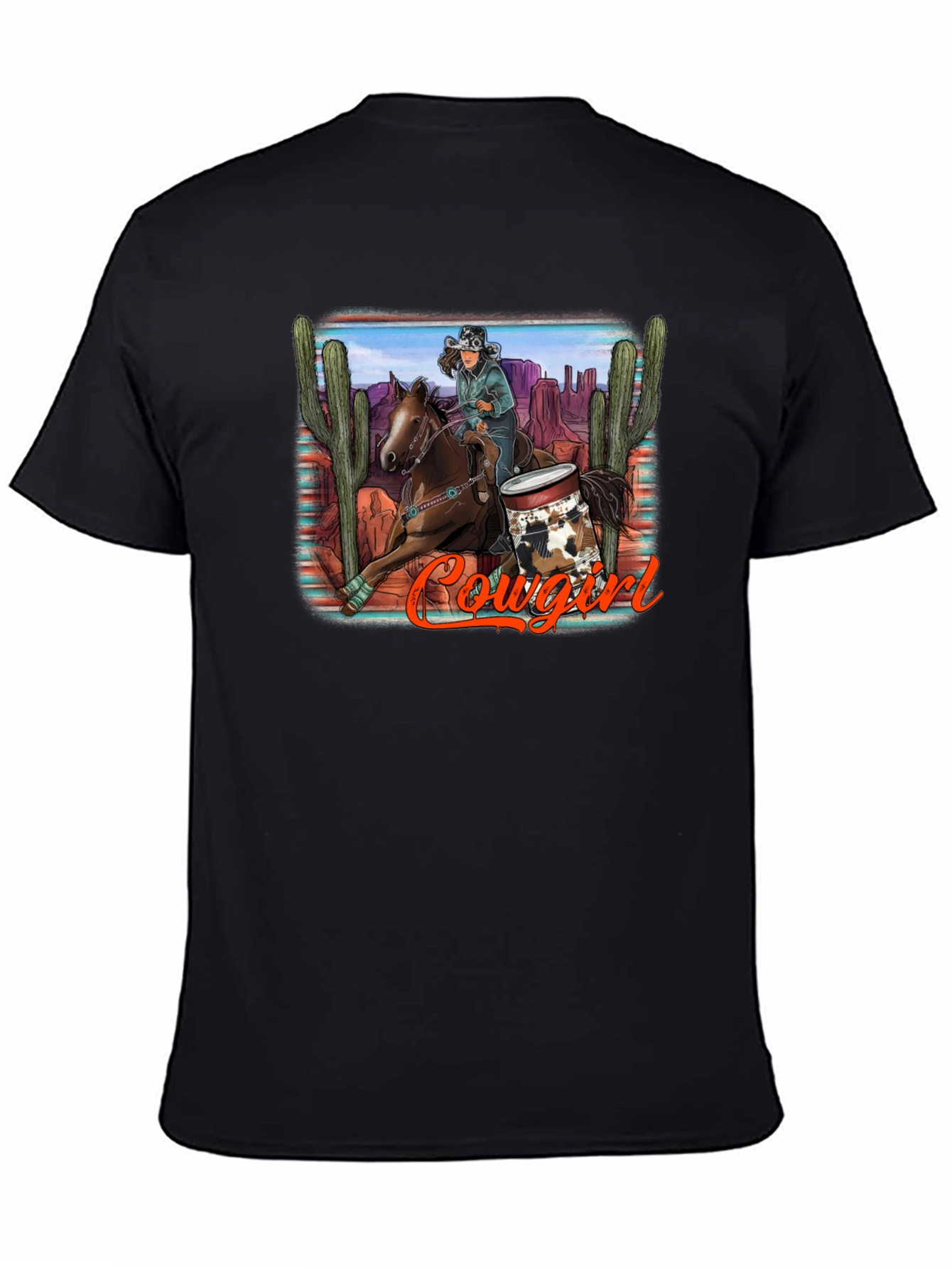 Cowgirl Desert Graphic Tee - Unisex Casual Shirt