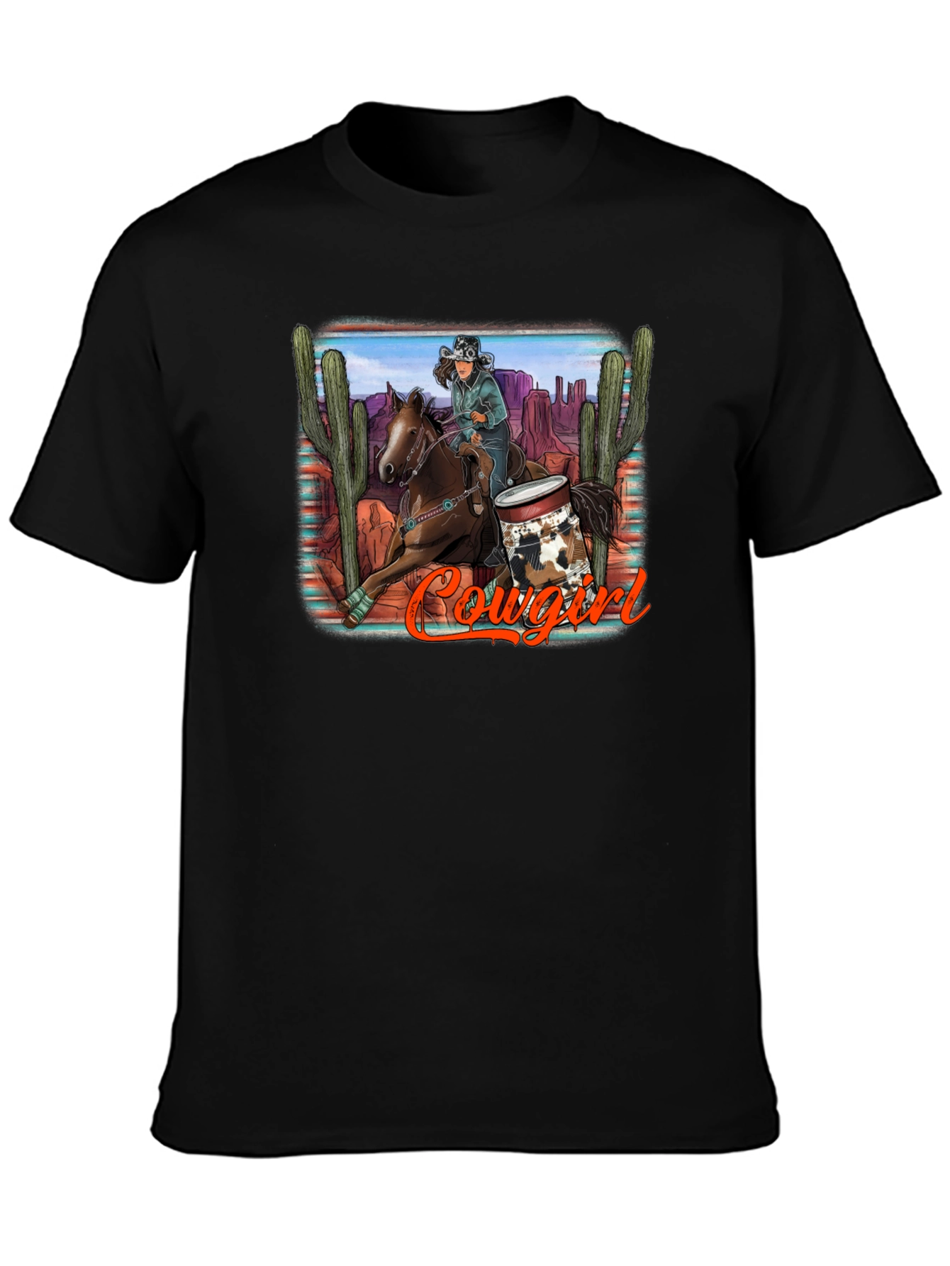 Cowgirl Desert Graphic Tee - Unisex Casual Shirt