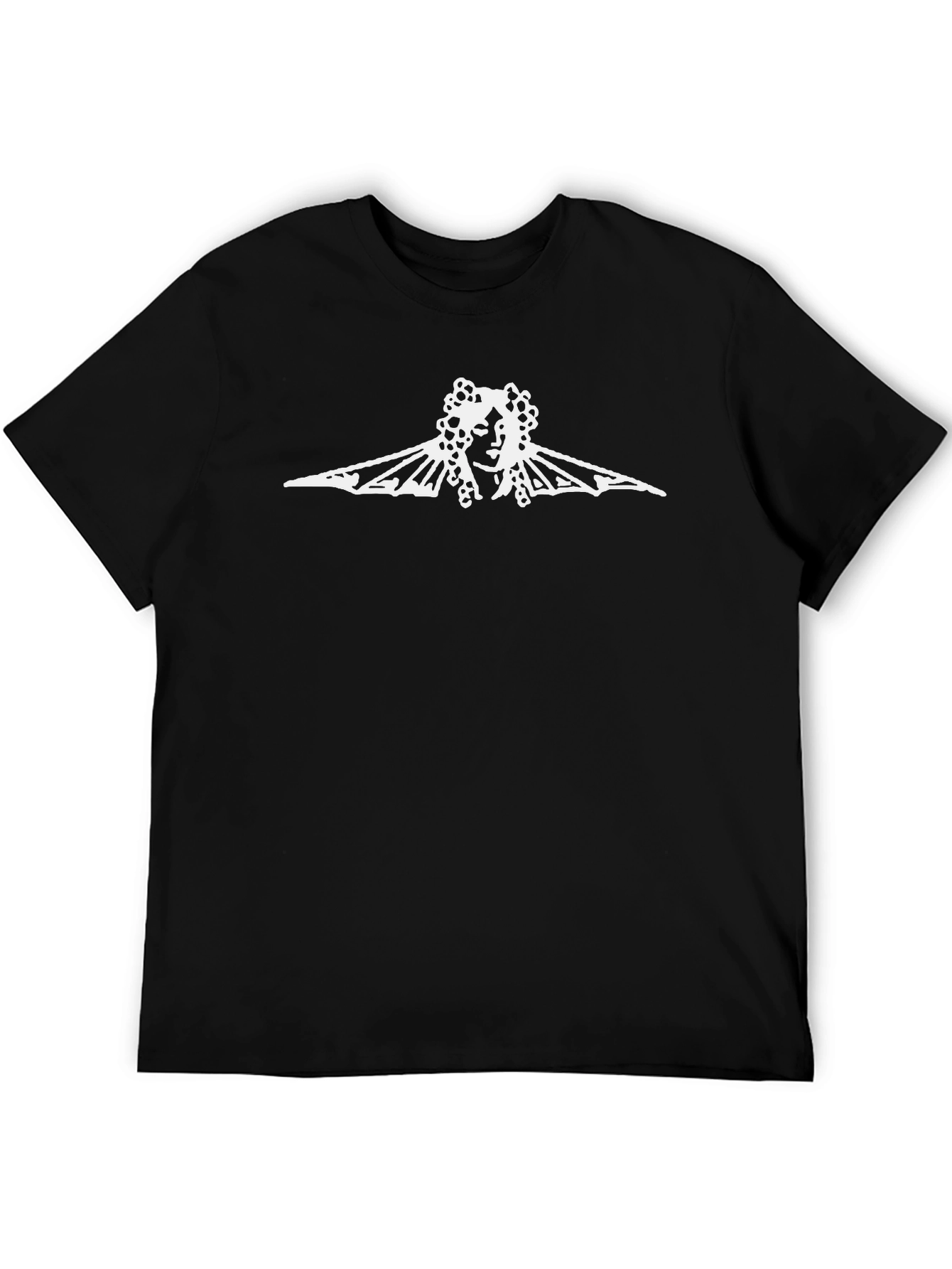 Black T-Shirt with White Graphic