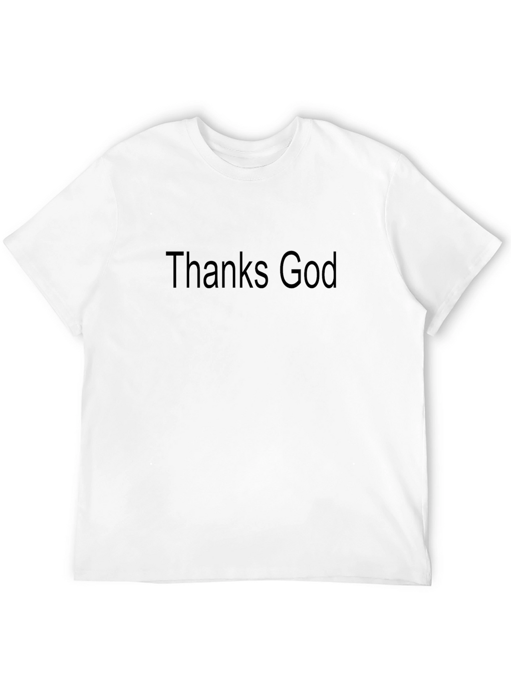 Thanks God Black Cotton Casual T-Shirt