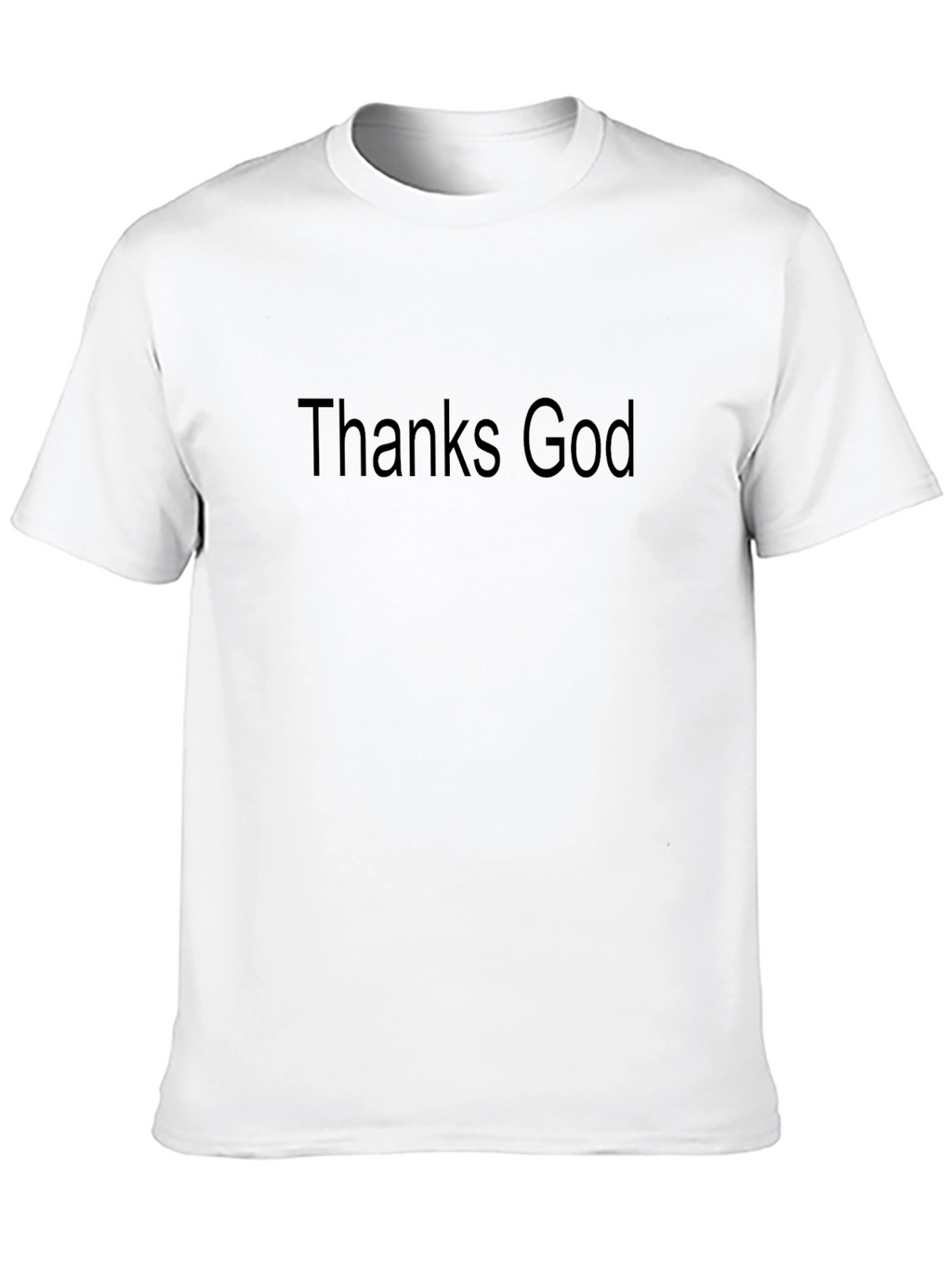Thanks God Black Cotton Casual T-Shirt