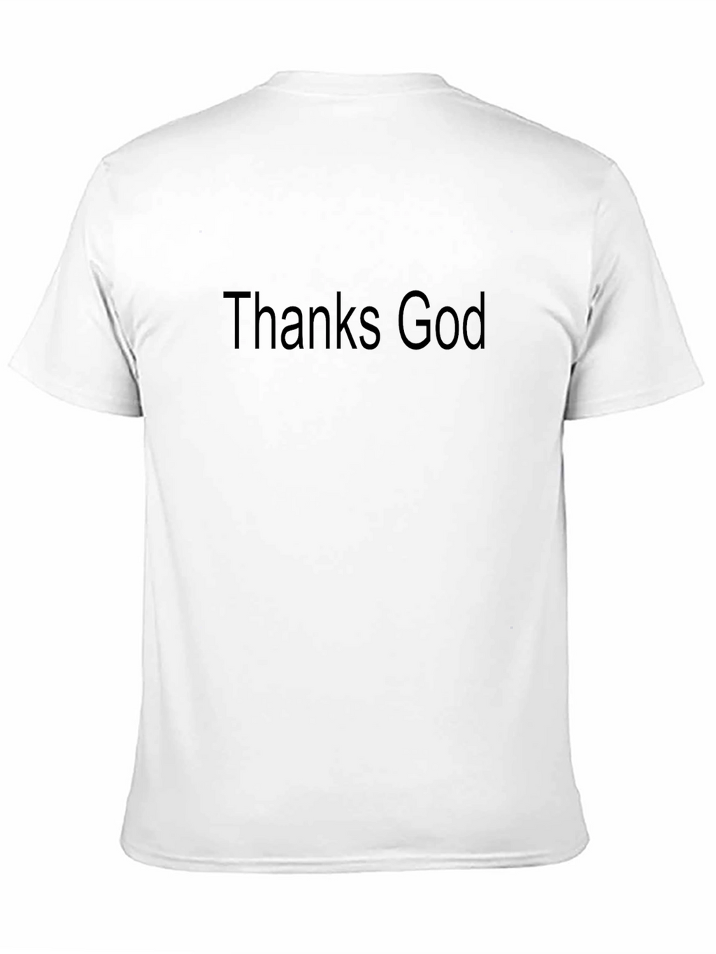 Thanks God Black Cotton Casual T-Shirt