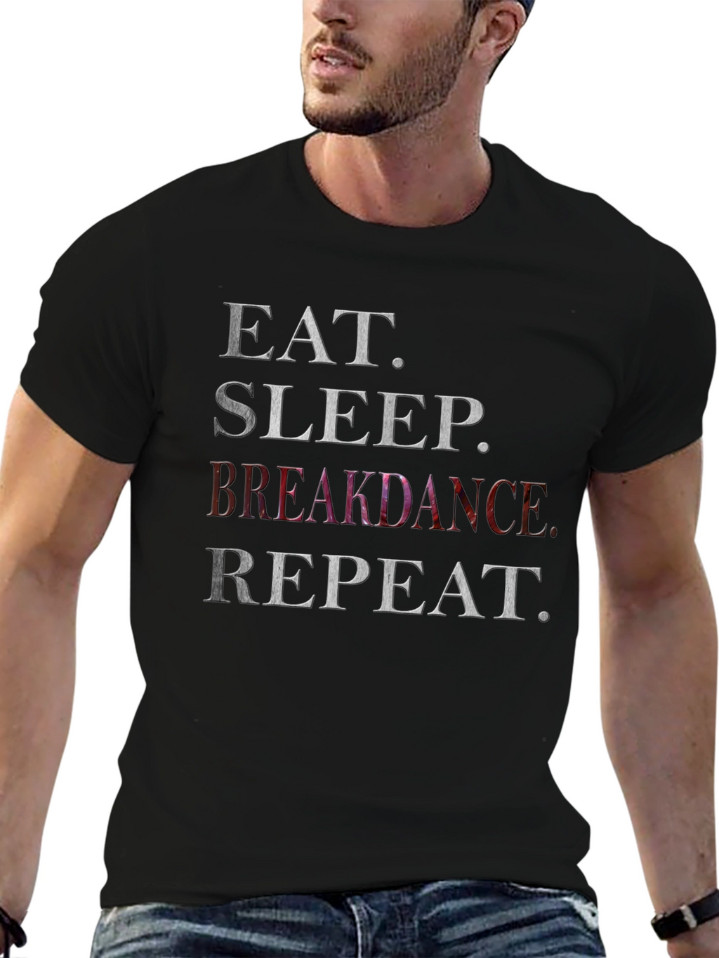Eat Sleep Breakdance Repeat Graphic T-Shirt