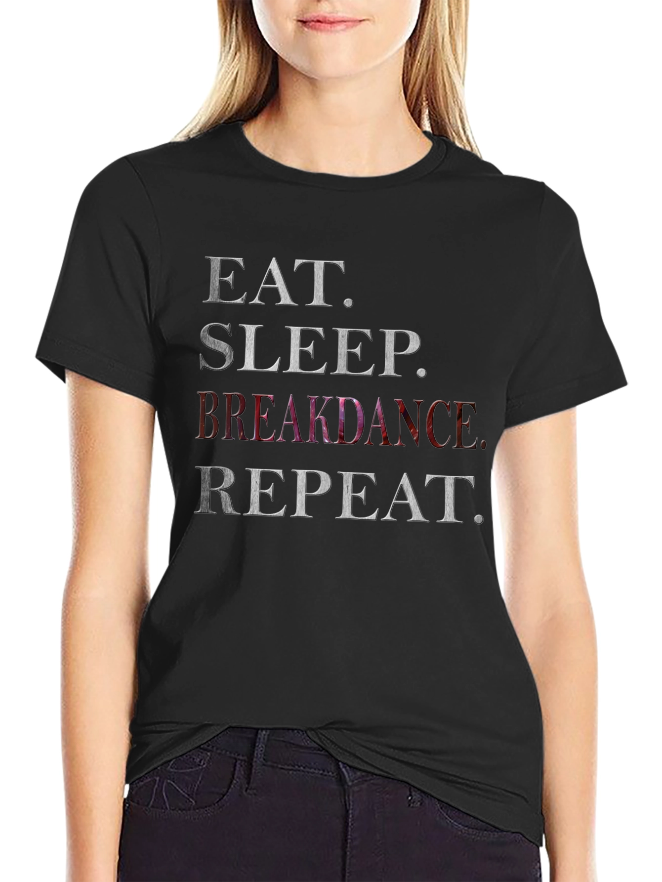 Eat Sleep Breakdance Repeat Graphic T-Shirt