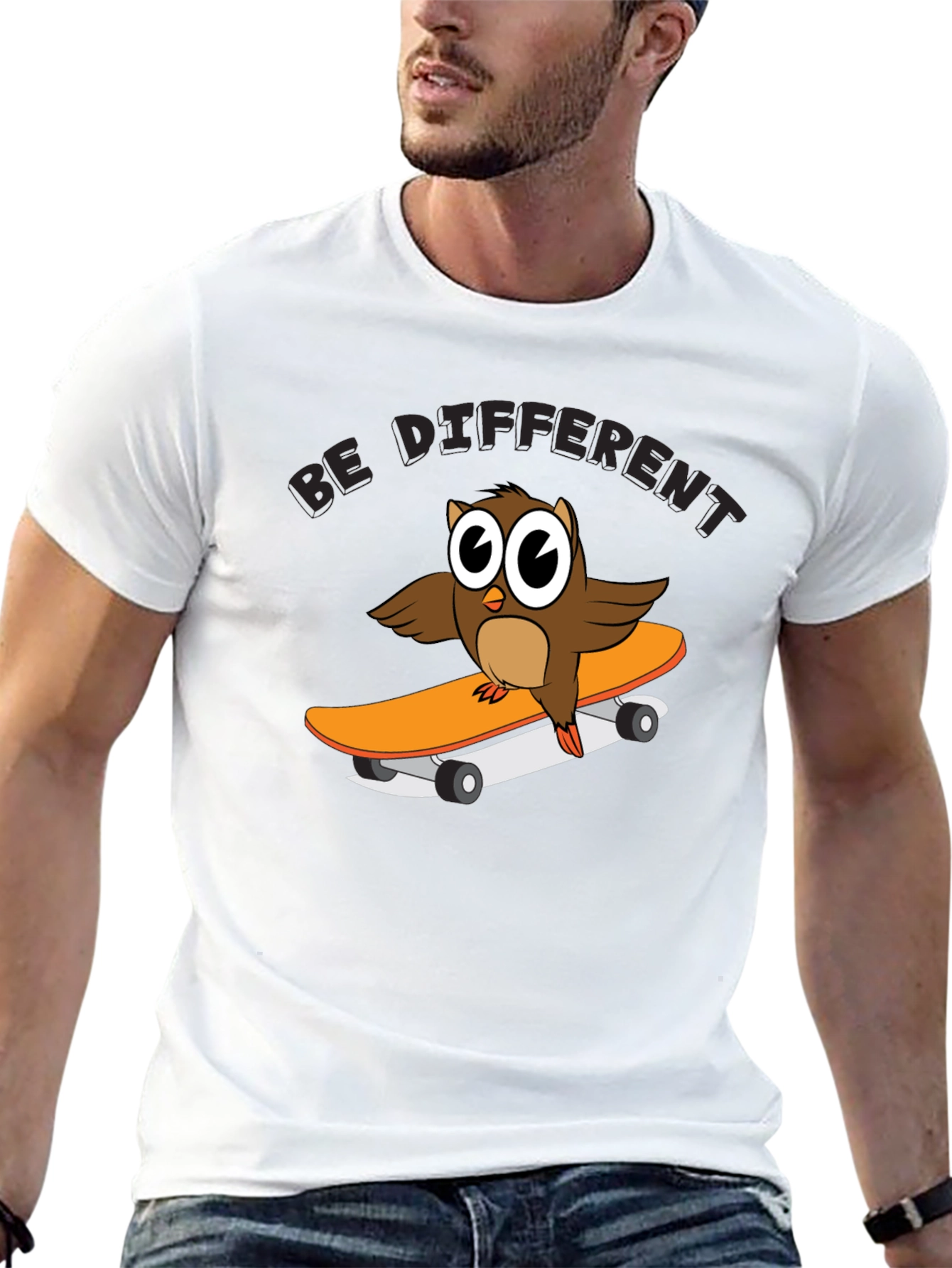 Be Different Owl Skateboard T-Shirt