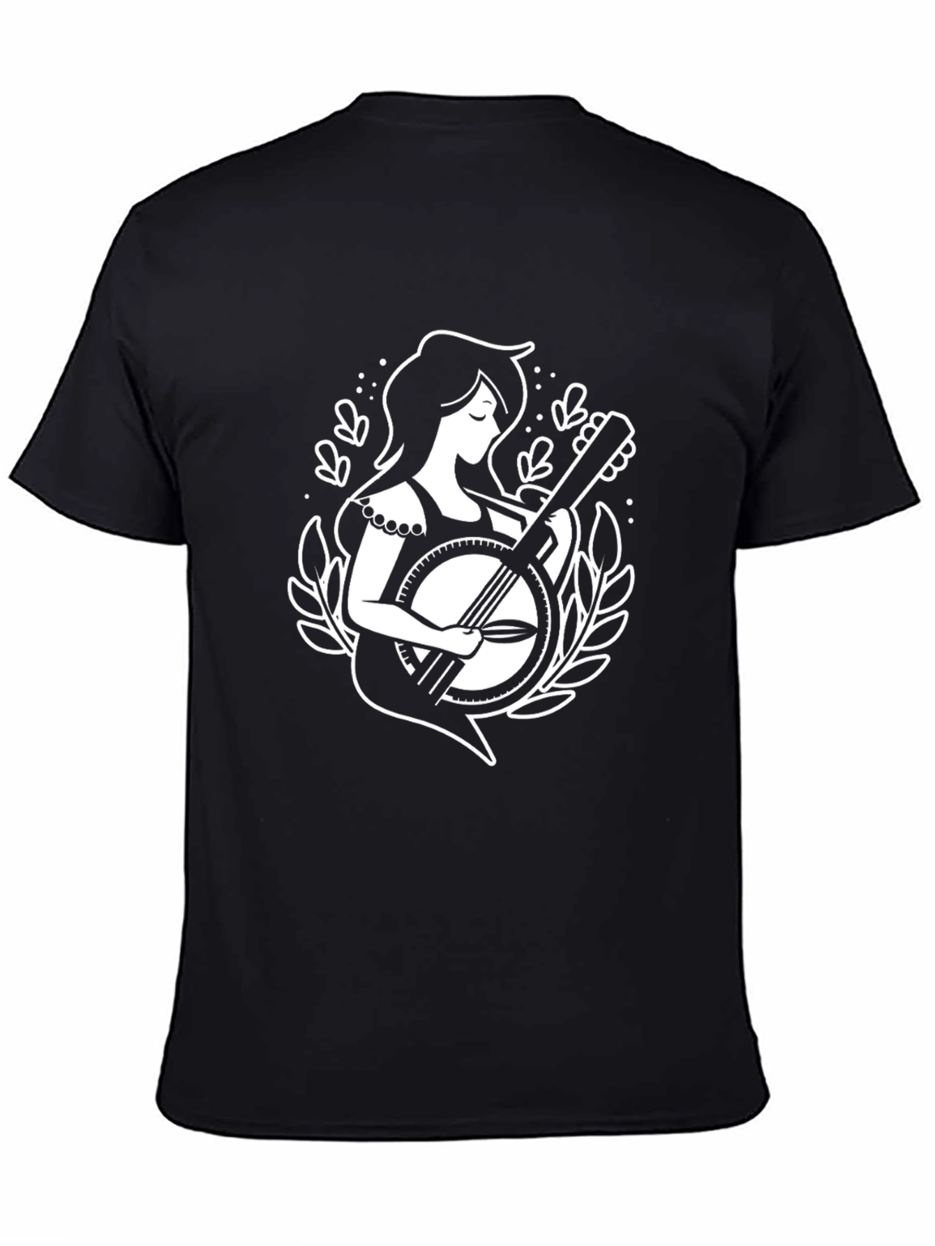 Banjo Girl Graphic Tee - Unique Musician Shirt