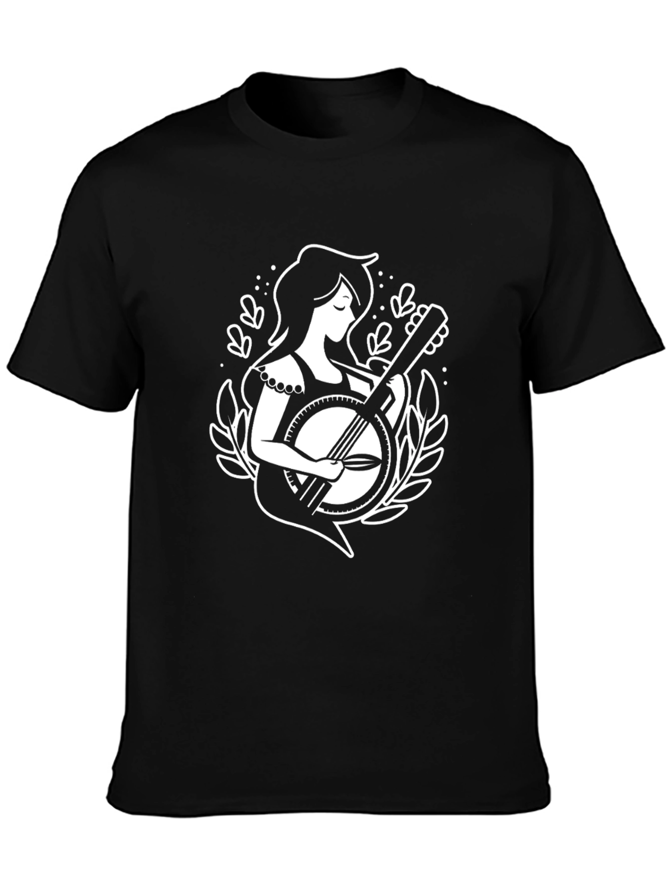 Banjo Girl Graphic Tee - Unique Musician Shirt