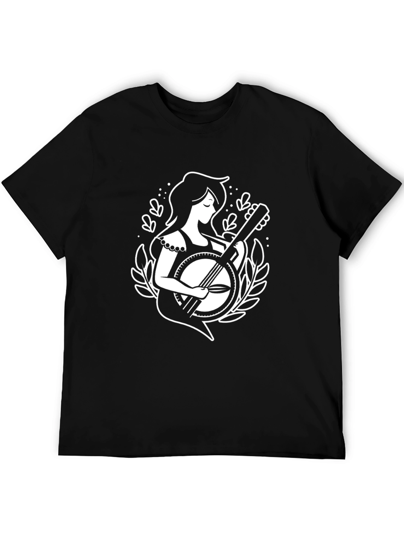 Banjo Girl Graphic Tee - Unique Musician Shirt