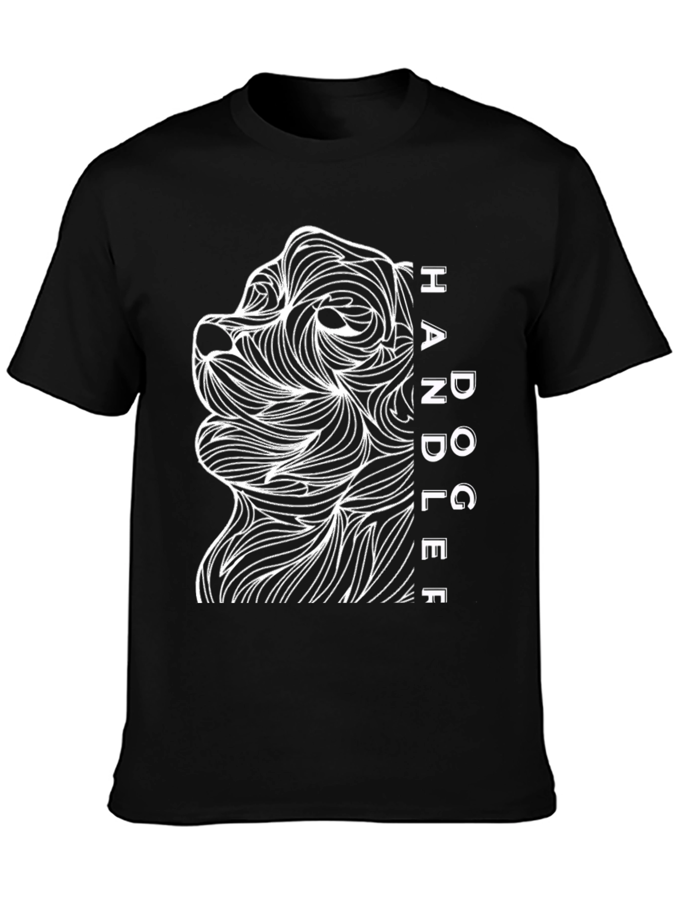Dog Handler Graphic Tee - Black Unisex T-Shirt