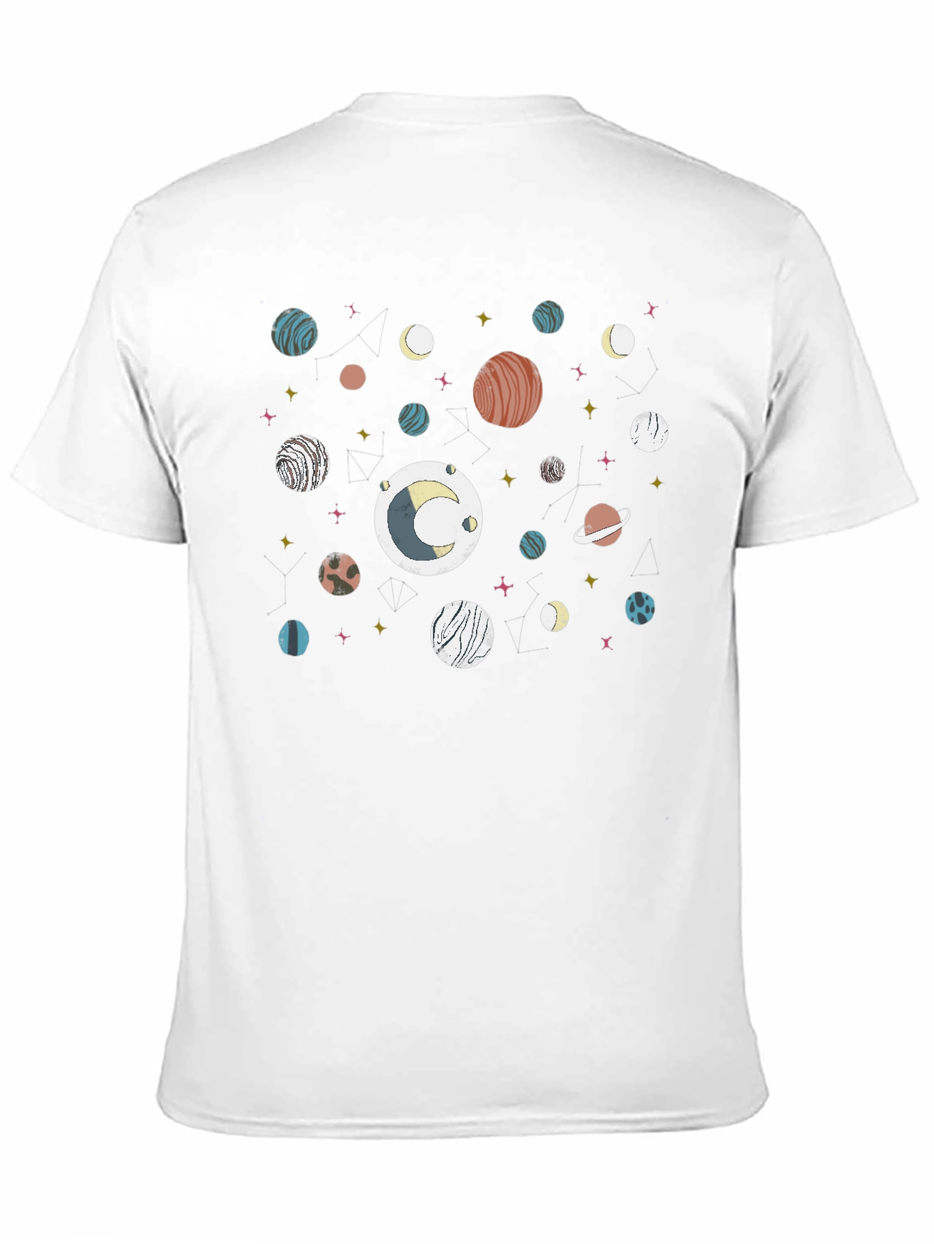 Cosmic Planet Print Tee - Stylish Unisex T-Shirt