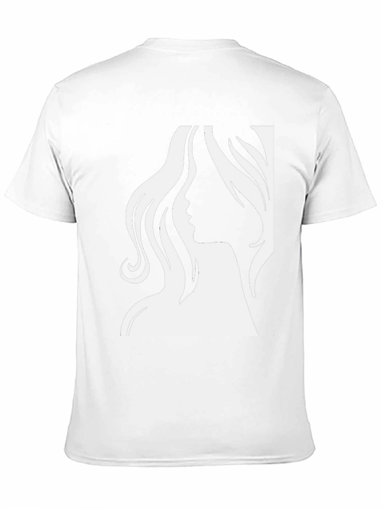 Elegant Woman Silhouette Graphic Tee - Black